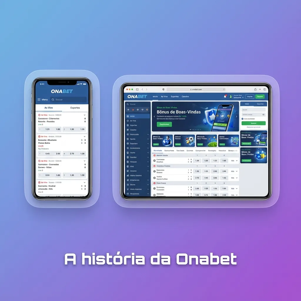 Linha do tempo da história da Onabet, destacando fundador, sede europeia e foco em transparência e jogo responsável