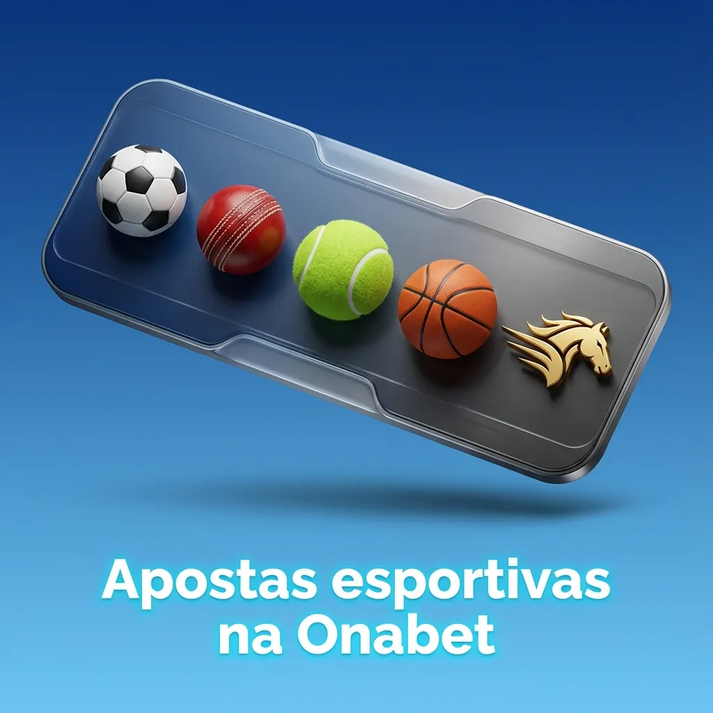 Banner da Onabet destacando apostas esportivas em futebol, basquete, tênis, e-sports e outras modalidades internacionais.