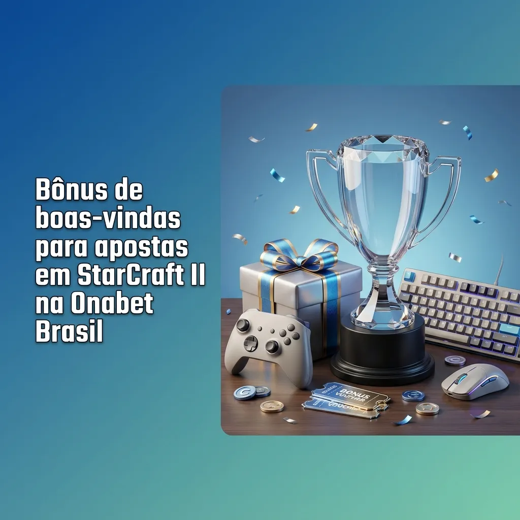 Banner da Onabet Brasil destacando bônus de boas-vindas para apostas em StarCraft II e eSports