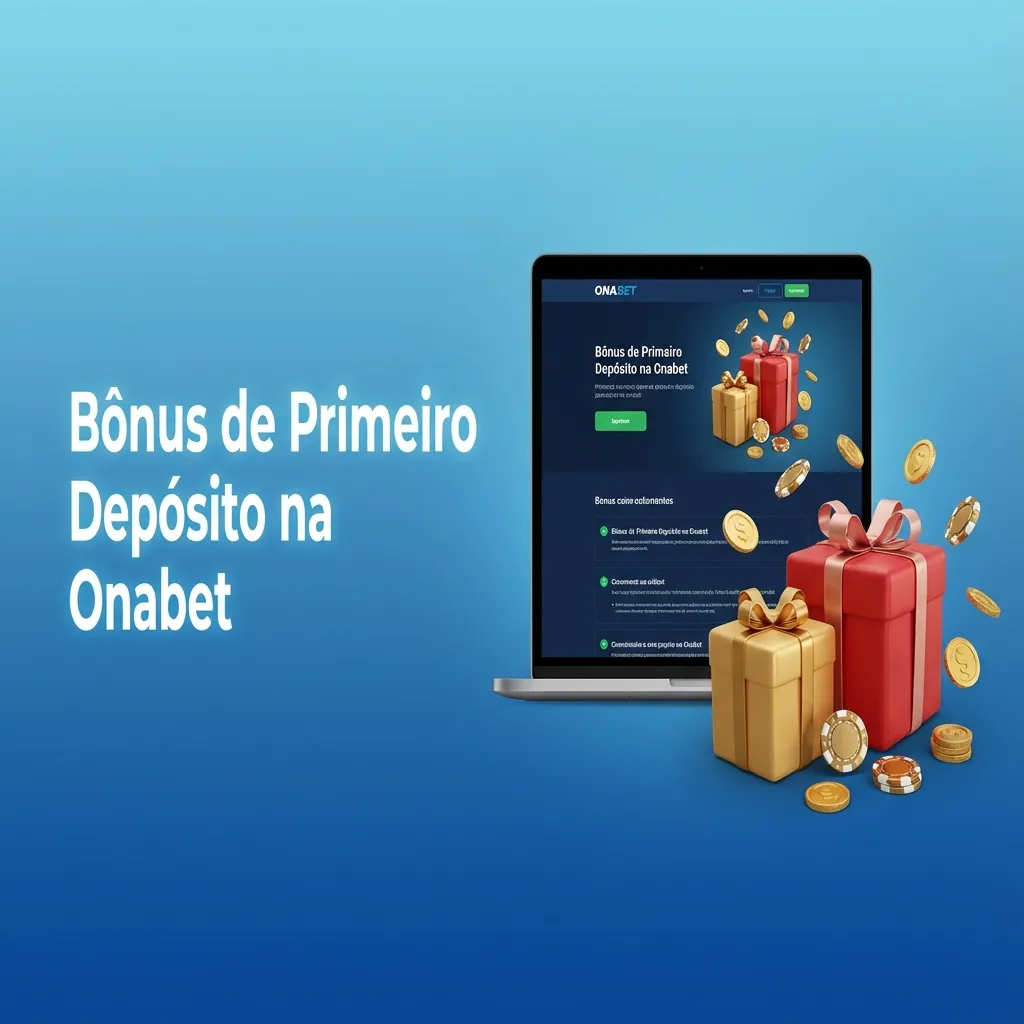 Banner da Onabet destacando bônus de primeiro depósito de 100% até R$1.000 para novos usuários do Brasil