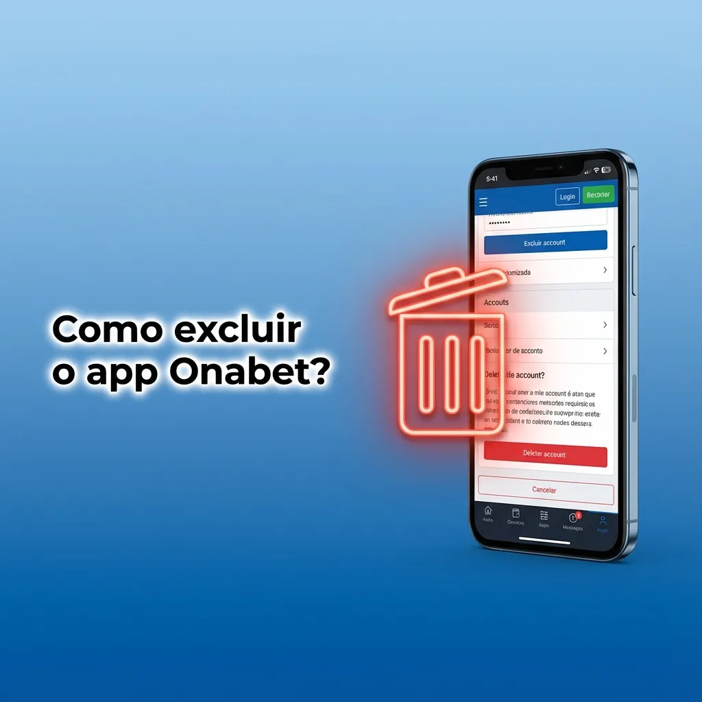 Ilustração de um usuário removendo o app Onabet no Android e apagando o atalho PWA no iOS