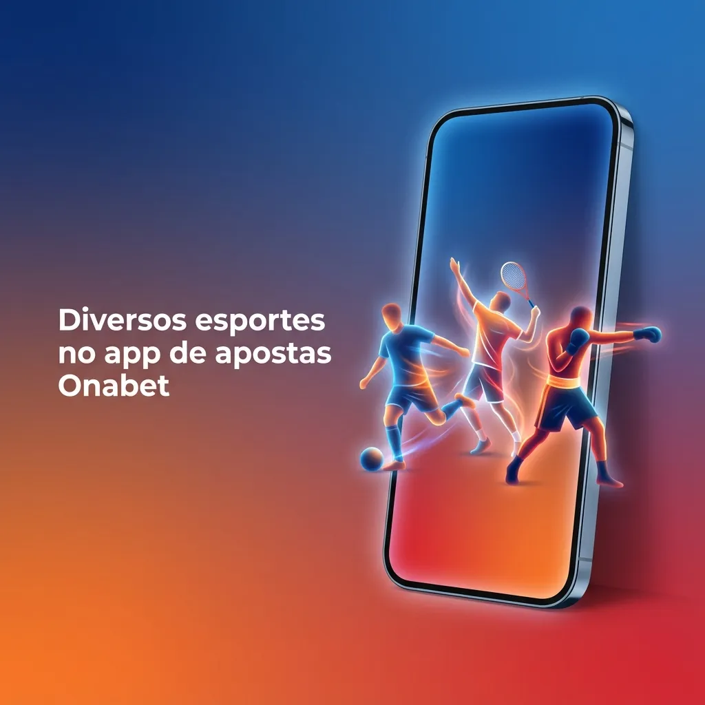 Tela do app Onabet mostrando ícones de diversos esportes e eSports disponíveis para apostas em tempo real