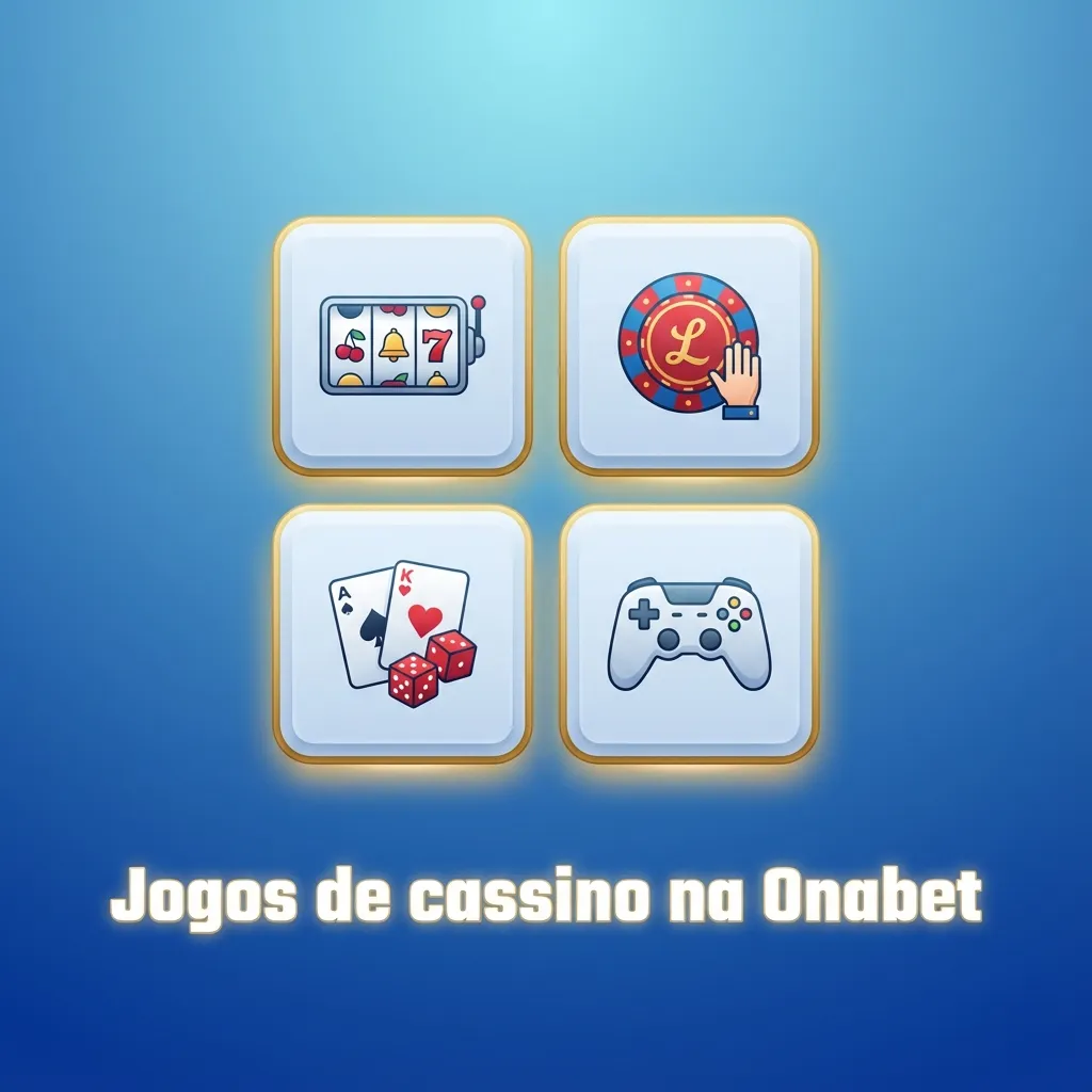 Tela da Onabet mostrando caça-níqueis, roleta, blackjack e mesas ao vivo com crupiês em um cassino online.