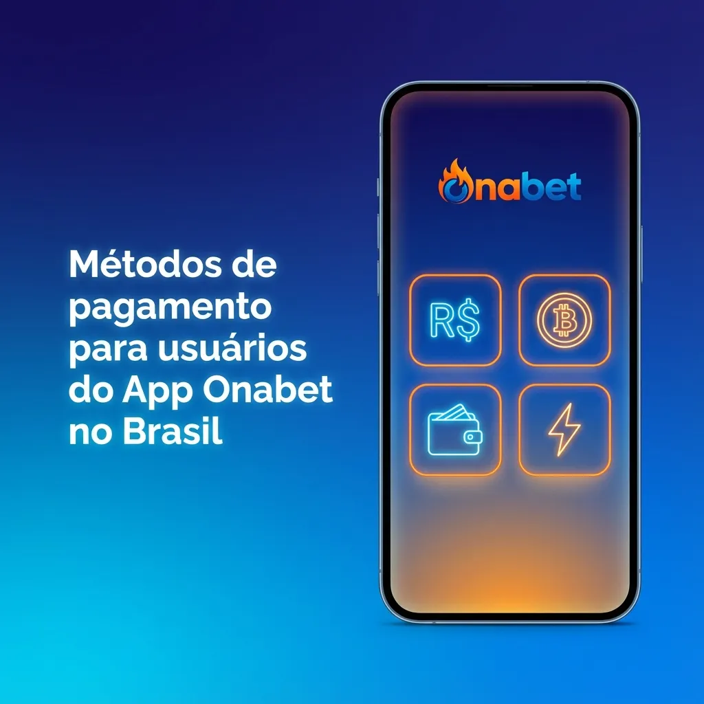 Tela do app Onabet mostrando opções de pagamento no Brasil: Pix, boleto, cartão, carteiras digitais, banco e cripto