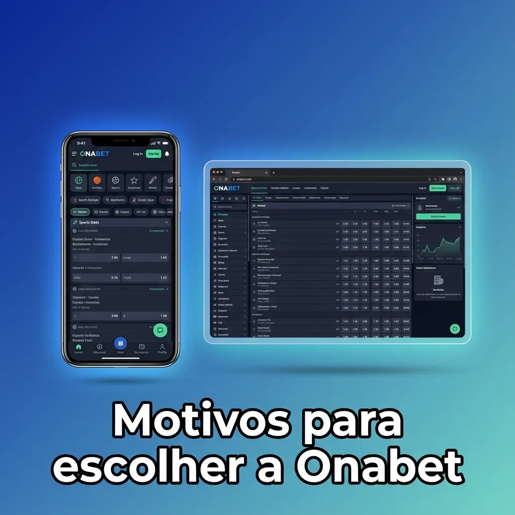Banner da Onabet destacando suporte em português, Pix rápido, boas odds esportivas e variedade de jogos de cassino