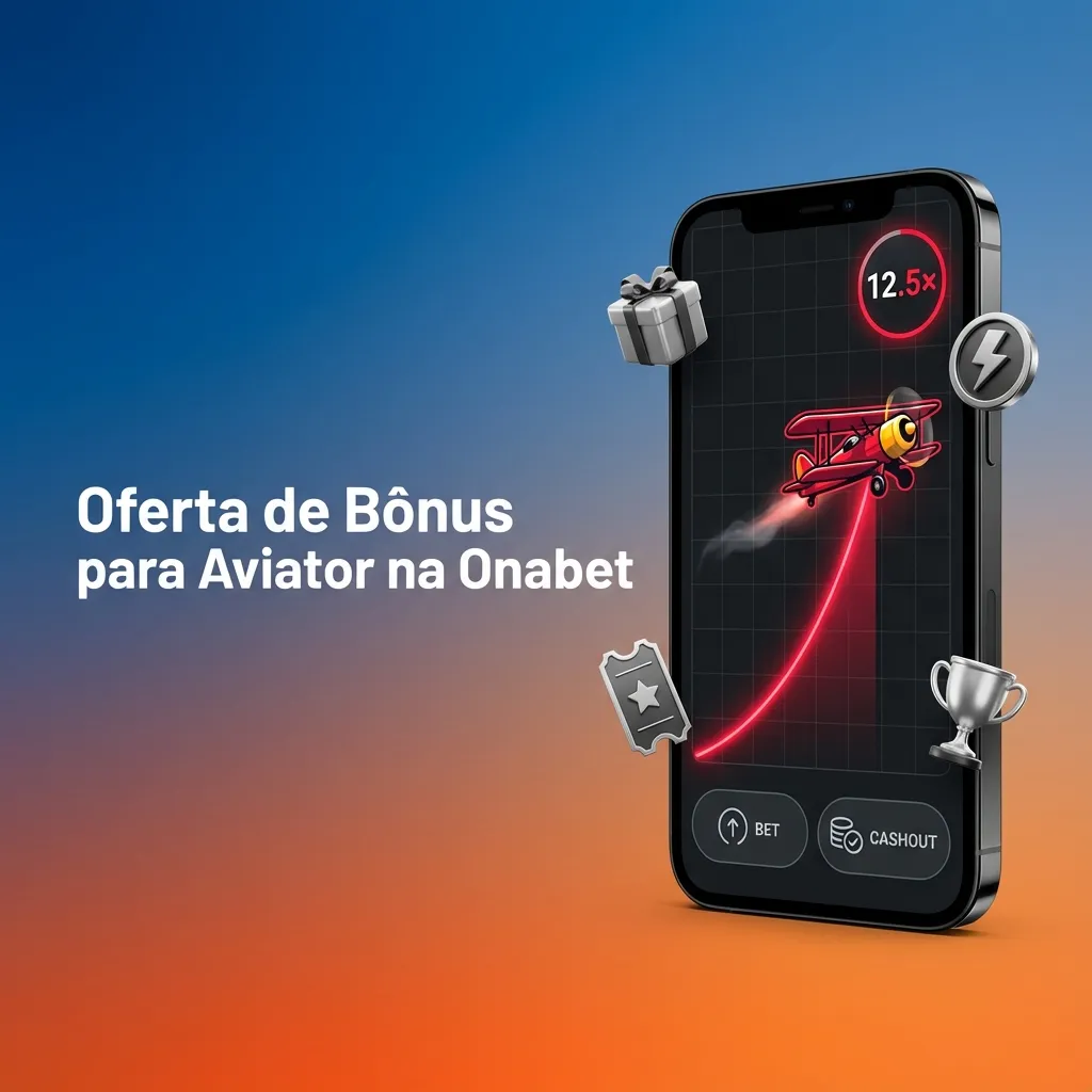 Banner da Onabet destacando bônus de boas-vindas de 100% para novos jogadores usarem no jogo Aviator