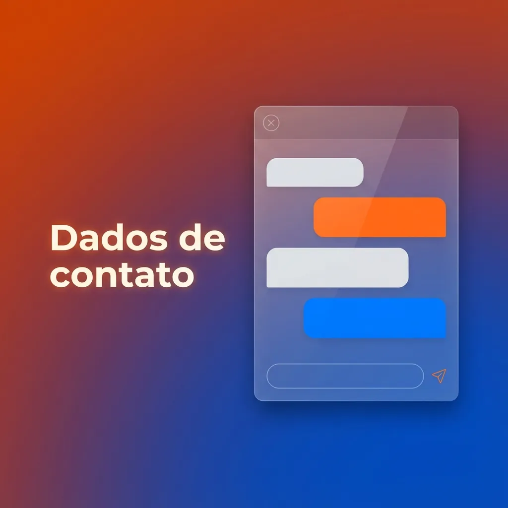 Tela “Dados de contato” mostrando canais de suporte 24h: chat ao vivo, e-mail, formulário, central de ajuda e redes sociais