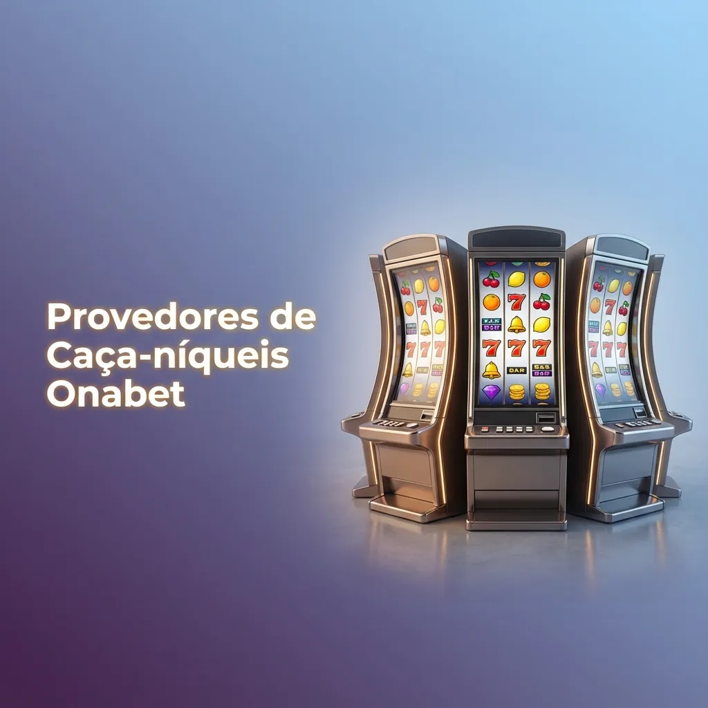 Tela da Onabet exibindo provedores de caça-níqueis populares e contagem de jogos em um lobby colorido