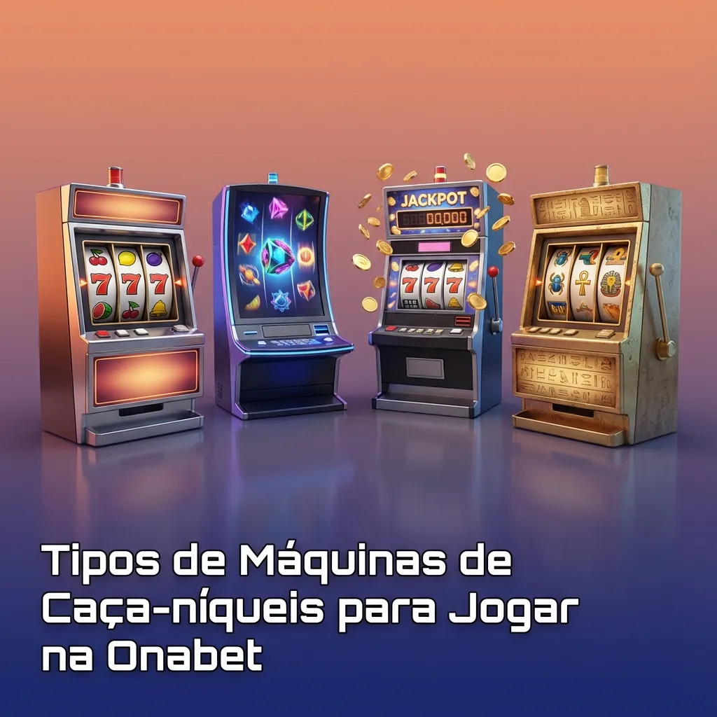 Tela da Onabet exibindo diversos tipos de caça-níqueis, de slots clássicos a Megaways e jackpots progressivos.