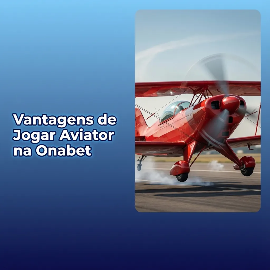 Banner em português destacando vantagens do jogo Aviator na Onabet: jogo rápido, demo grátis, app mobile, Pix e auto cashout.