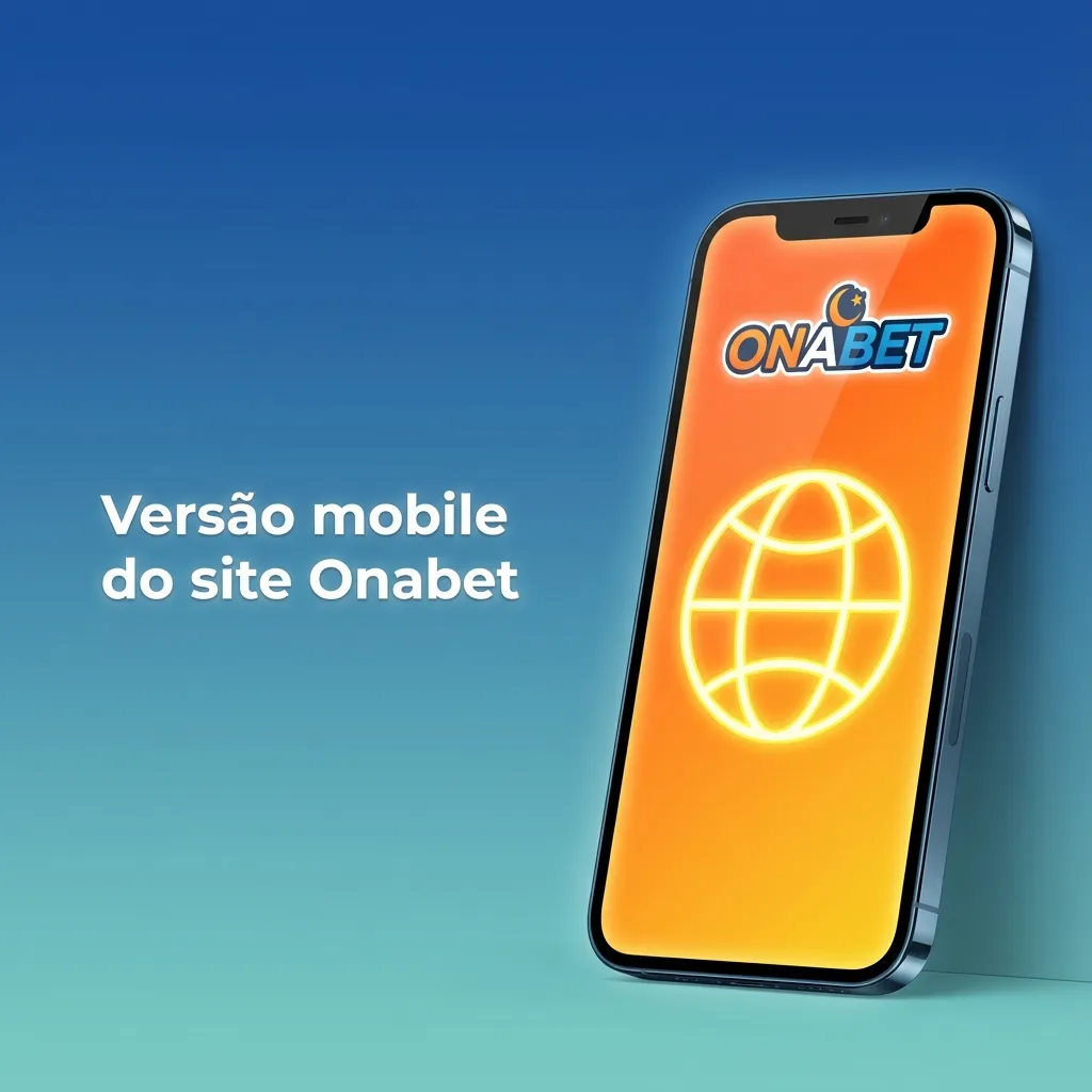 Tela de celular exibindo versão mobile otimizada do site de apostas Onabet, com menus e jogos adaptados à tela pequena