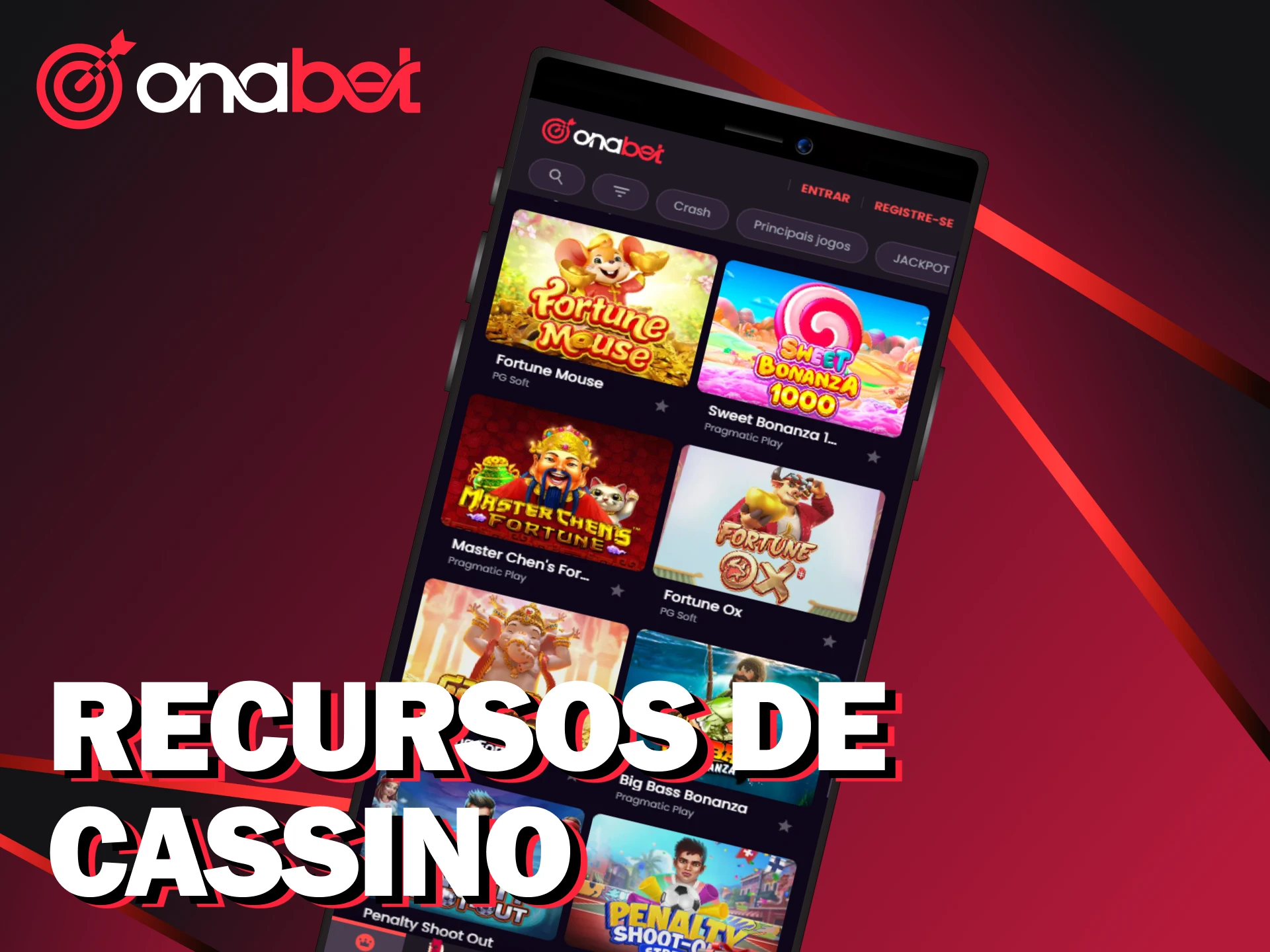 Jogue no cassino através do app Onabet no seu Android no Brasil.