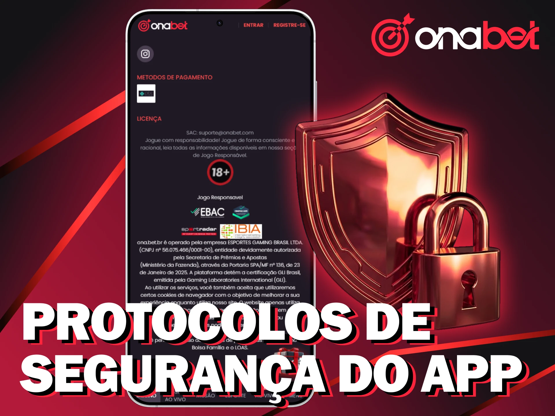 Conheça os protocolos de segurança do app Onabet para Android no Brasil.