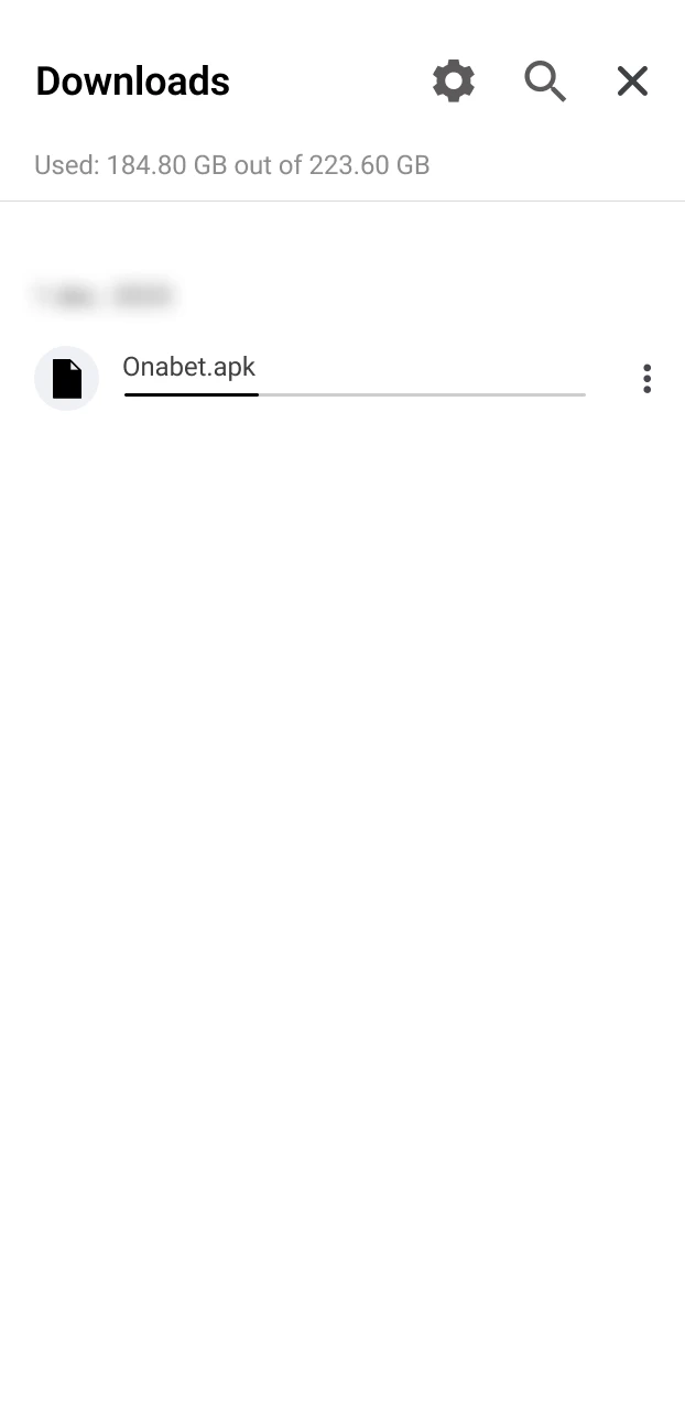 Confirme a instalação final do app Onabet no seu Android para começar a jogo