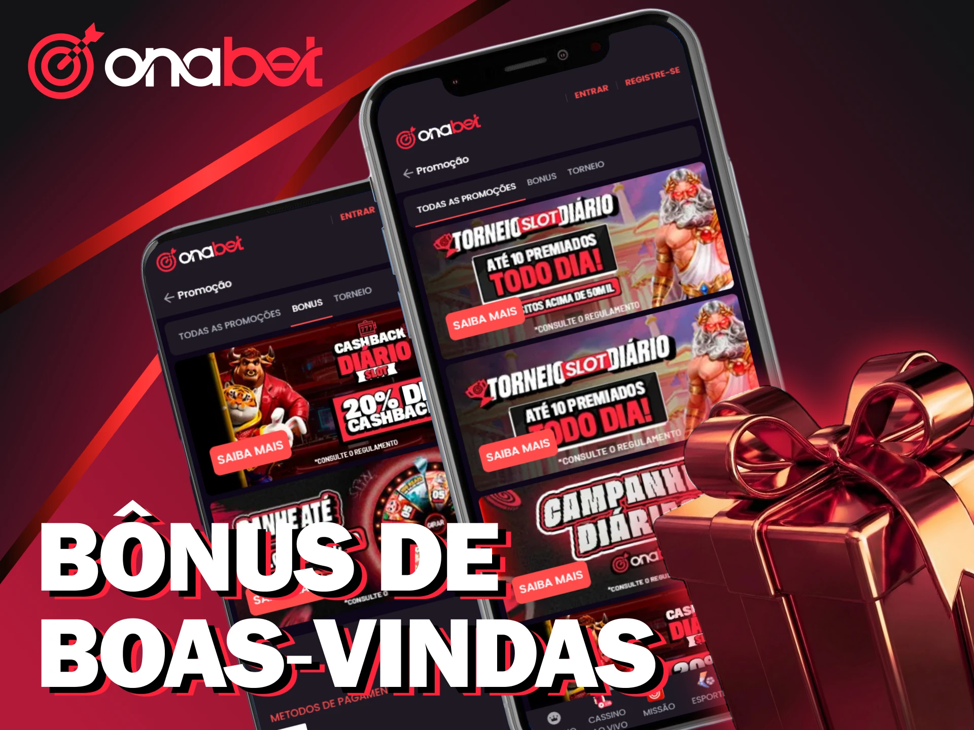 Resgate seu bônus de boas-vindas diretamente no app Onabet.