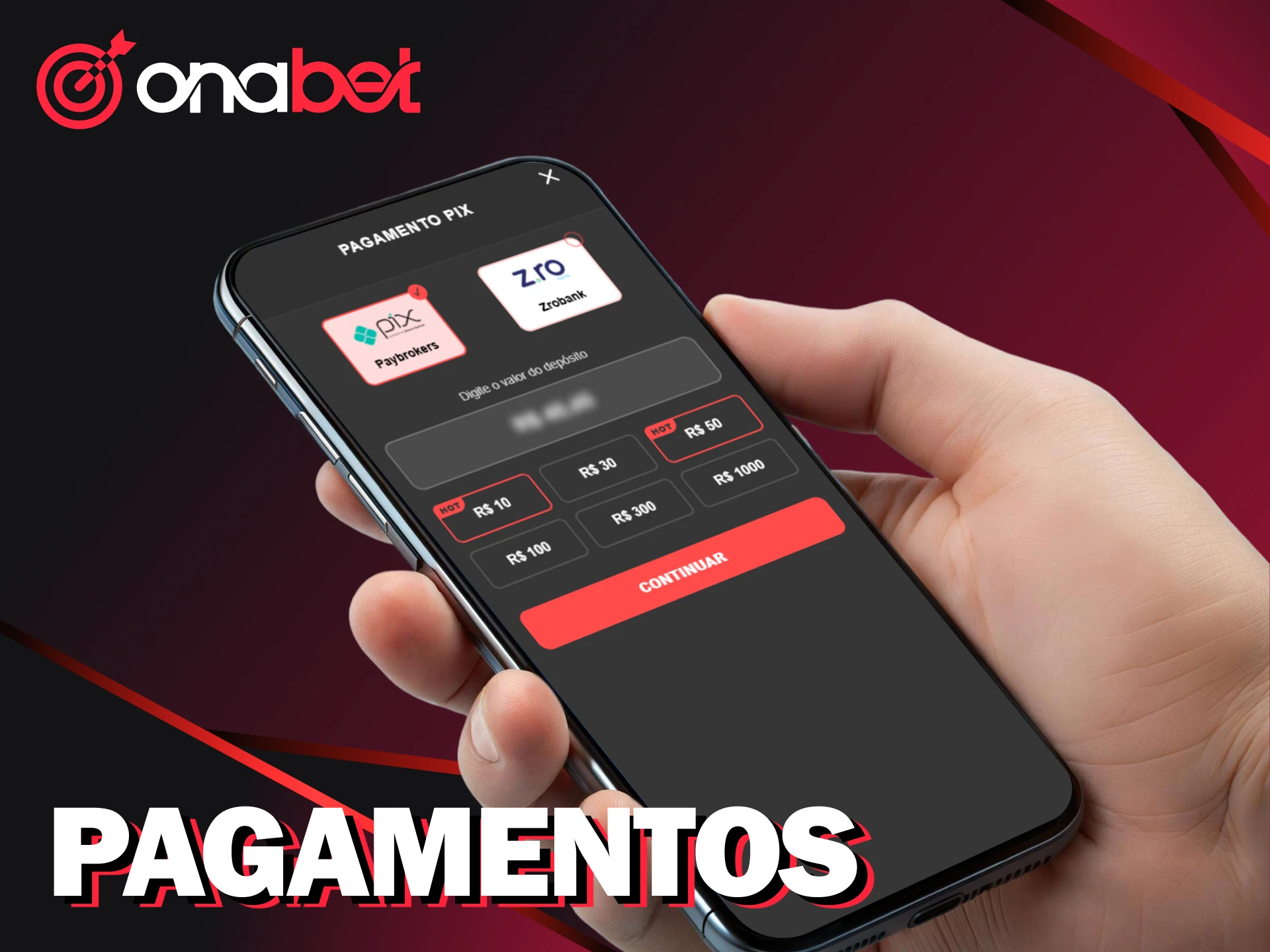 Faça pagamentos seguros no app Onabet para usuários no Brasil.