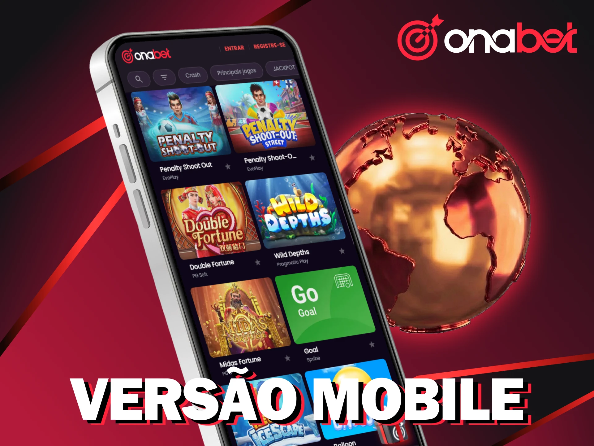 Acesse a versão mobile do site caso não queira baixar o app Onabet.