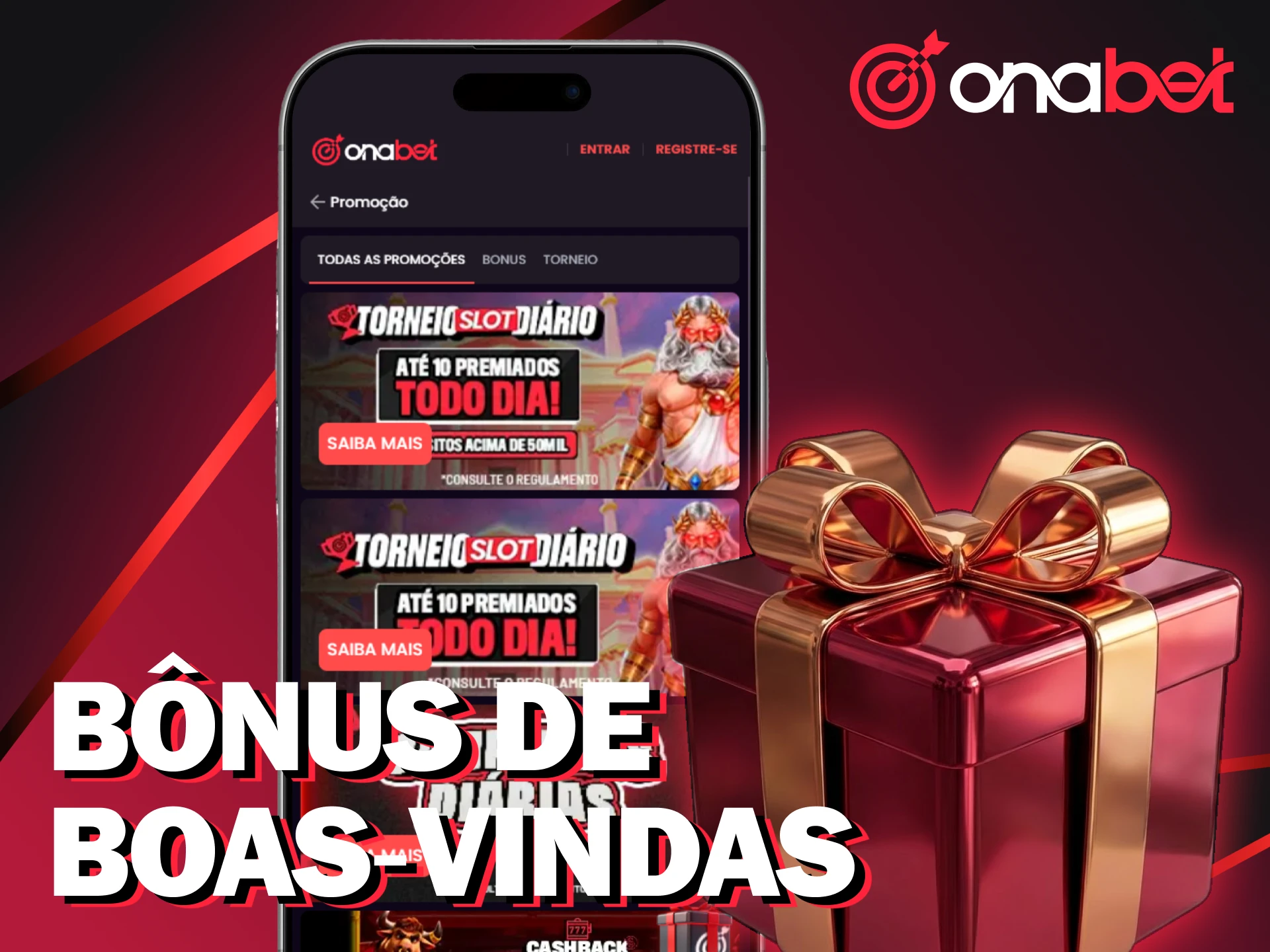 Ganhe seu bônus de boas-vindas no app Onabet no iOS.