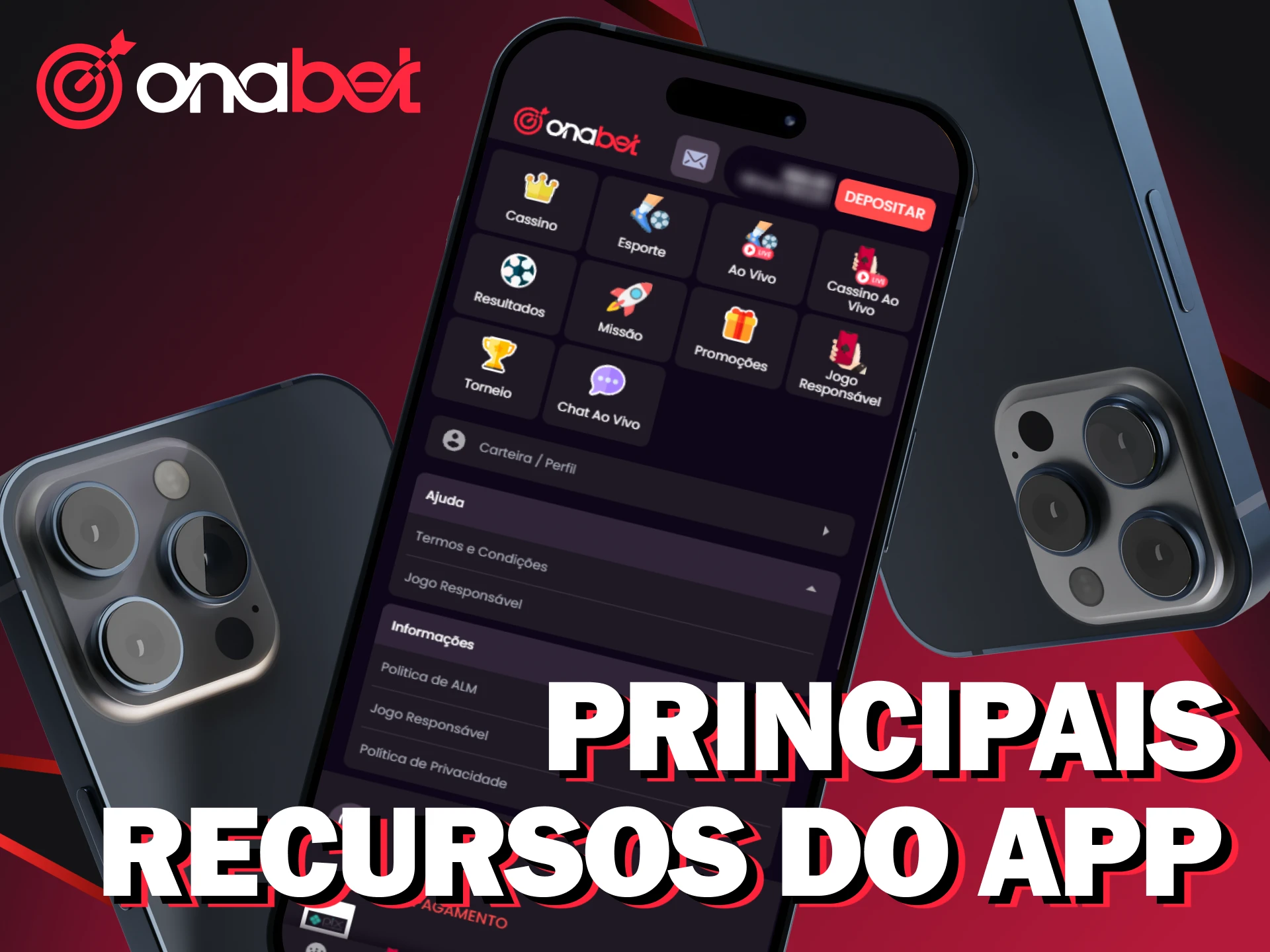 Conheça os recursos de vitória do app Onabet no seu iOS.