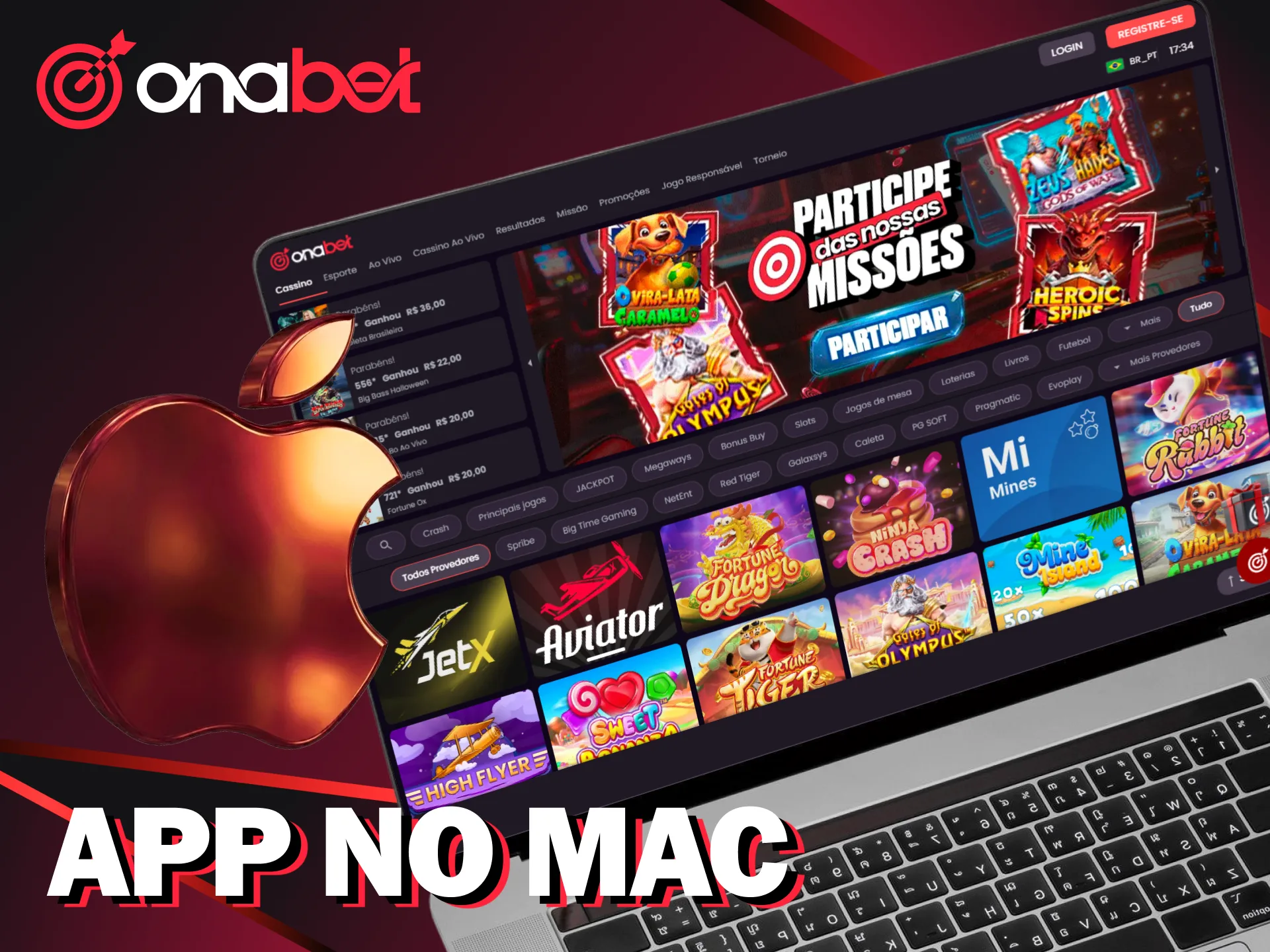 Instale a Onabet no seu PC Mac e aproveite os aposta.