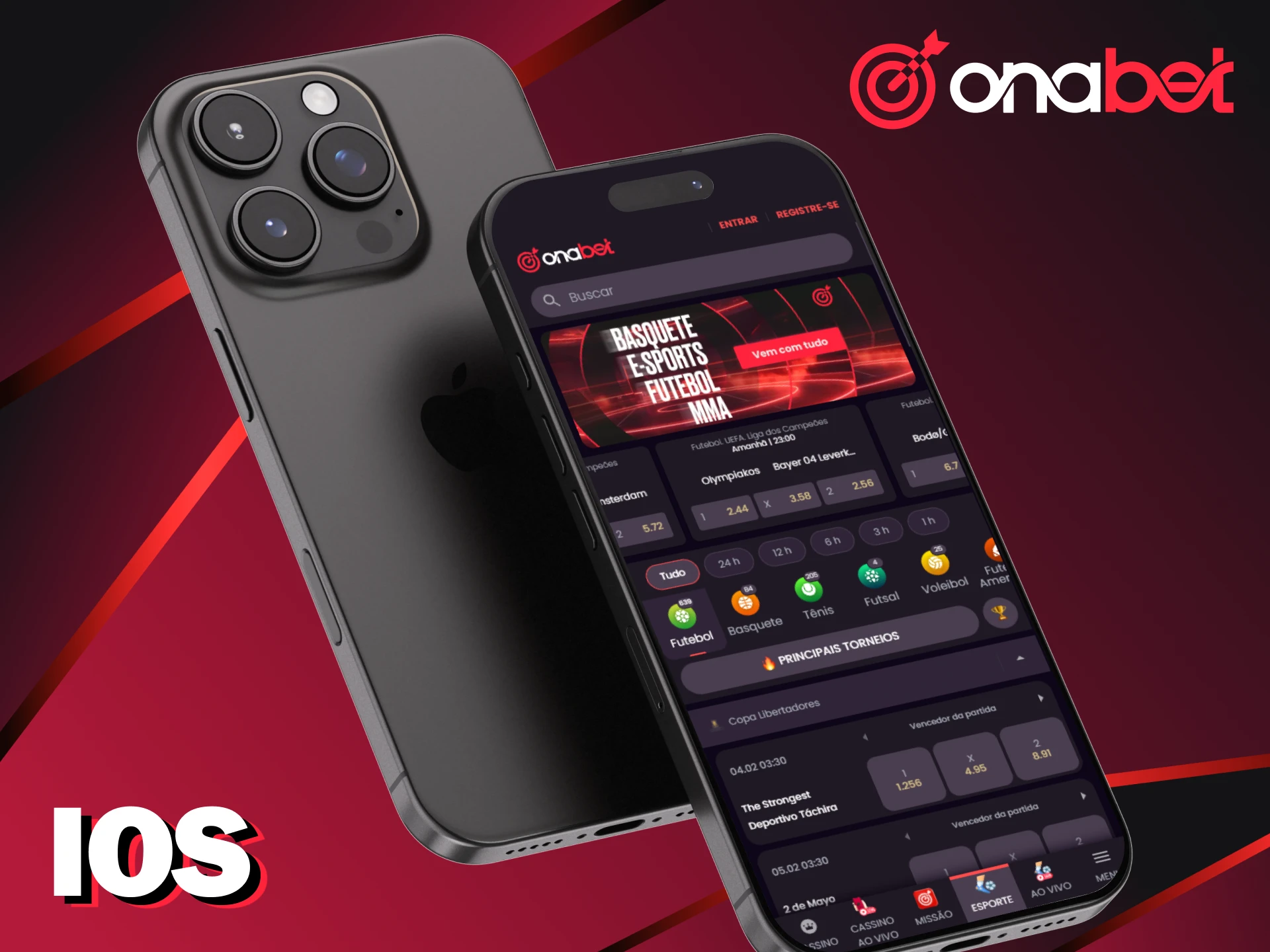 Instale o app iOS para apostar e ganhar no iPhone pela Onabet.