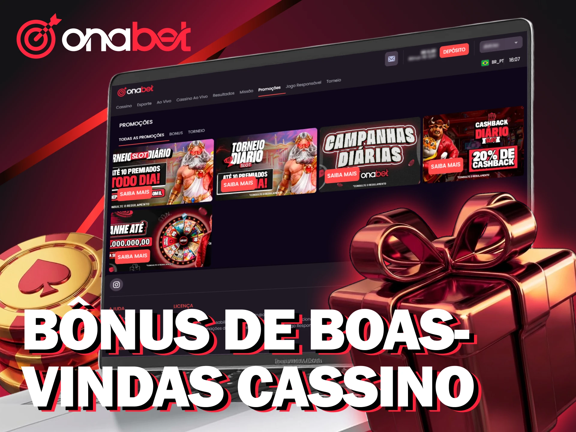 Ative o bônus de cassino para aumentar suas chances na Onabet.