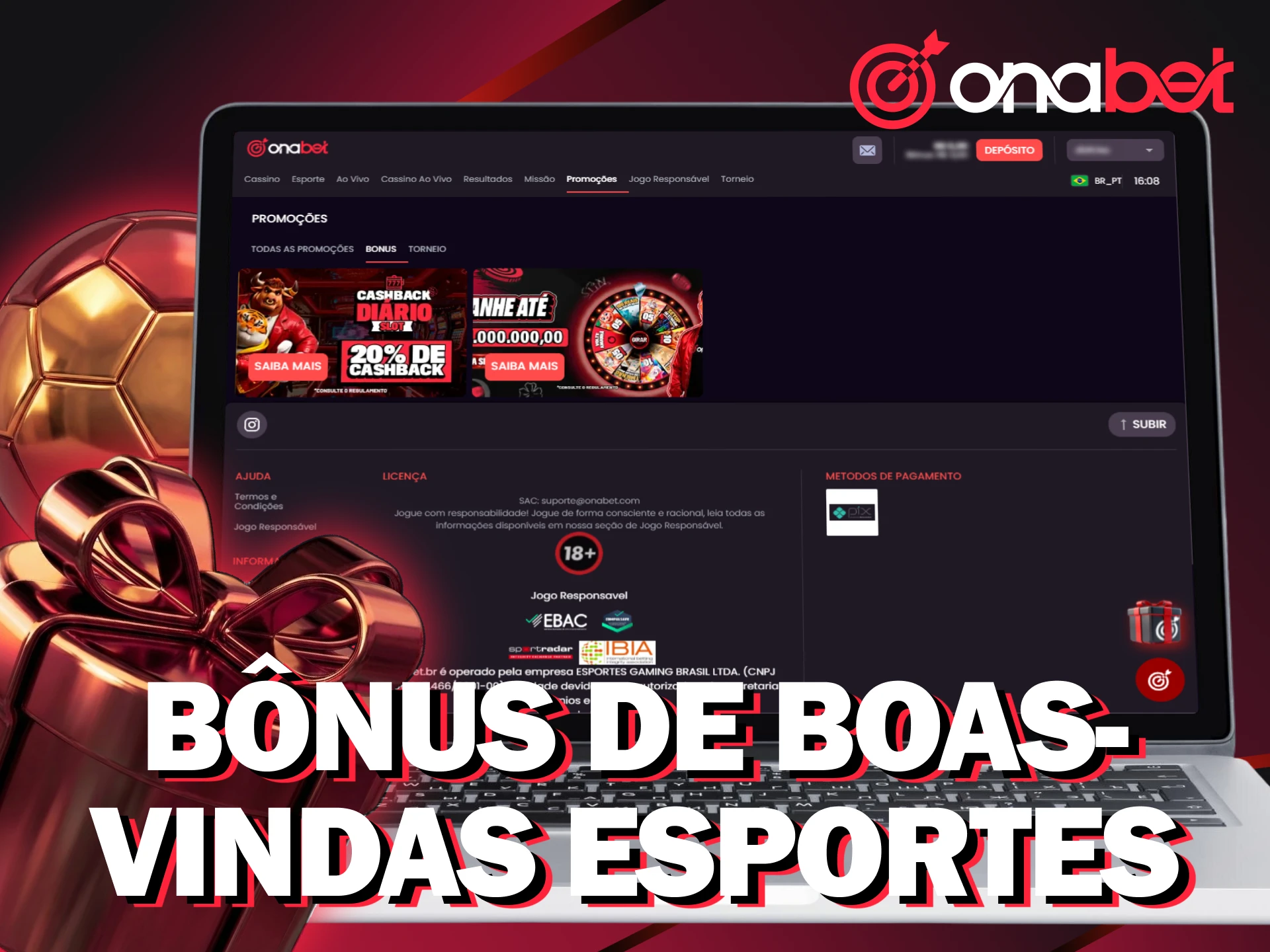 Ganhe o bônus de boas-vindas esportivo na Onabet no Brasil.