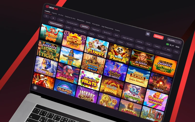 Busque o grande prêmio no jackpot progressivo da Onabet.