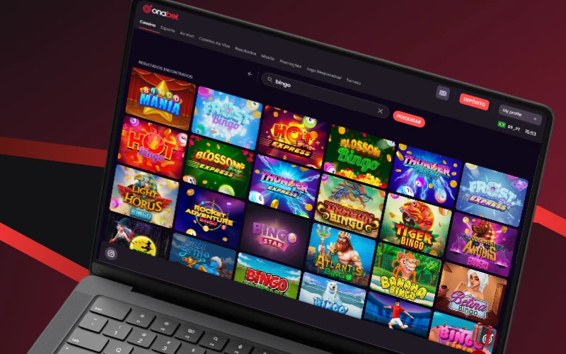 Tente a sorte no video bingo online da plataforma Onabet.