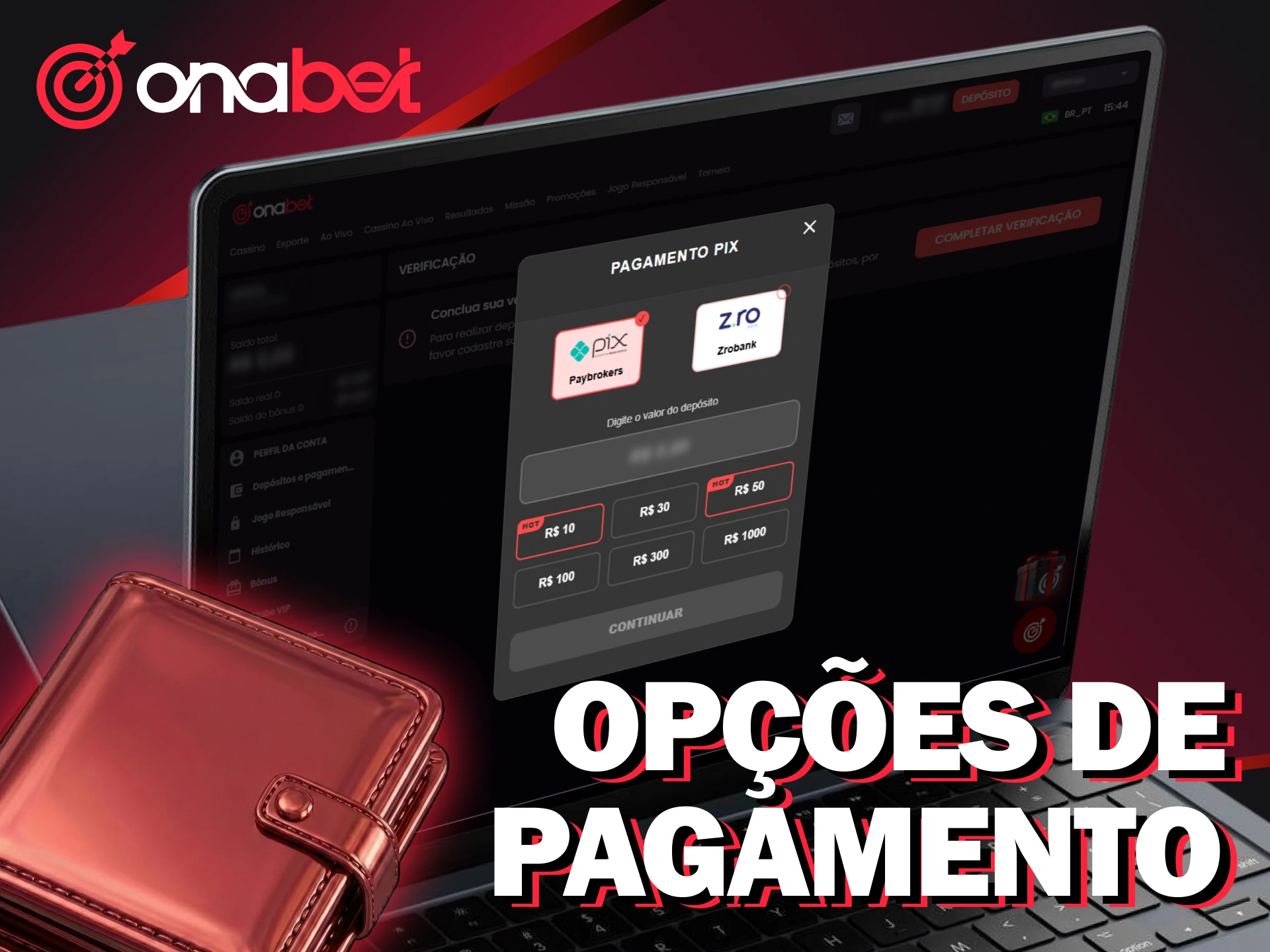 Use métodos de pagamento rápidos na Onabet no Brasil.