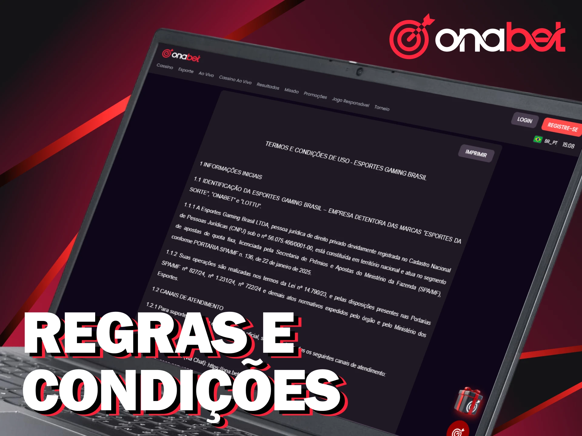 Leia as regras e condições para jogar de forma correta na Onabet.