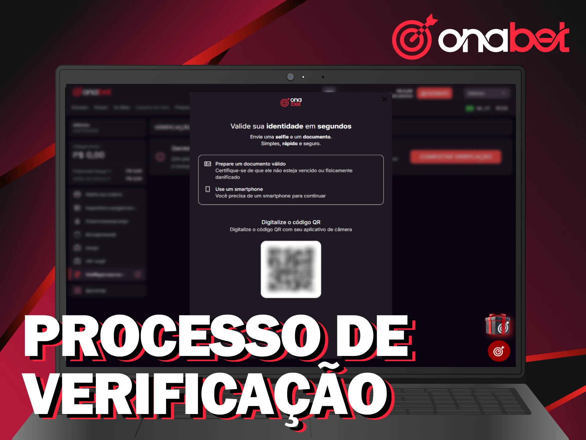 Complete a verificação de conta na Onabet.