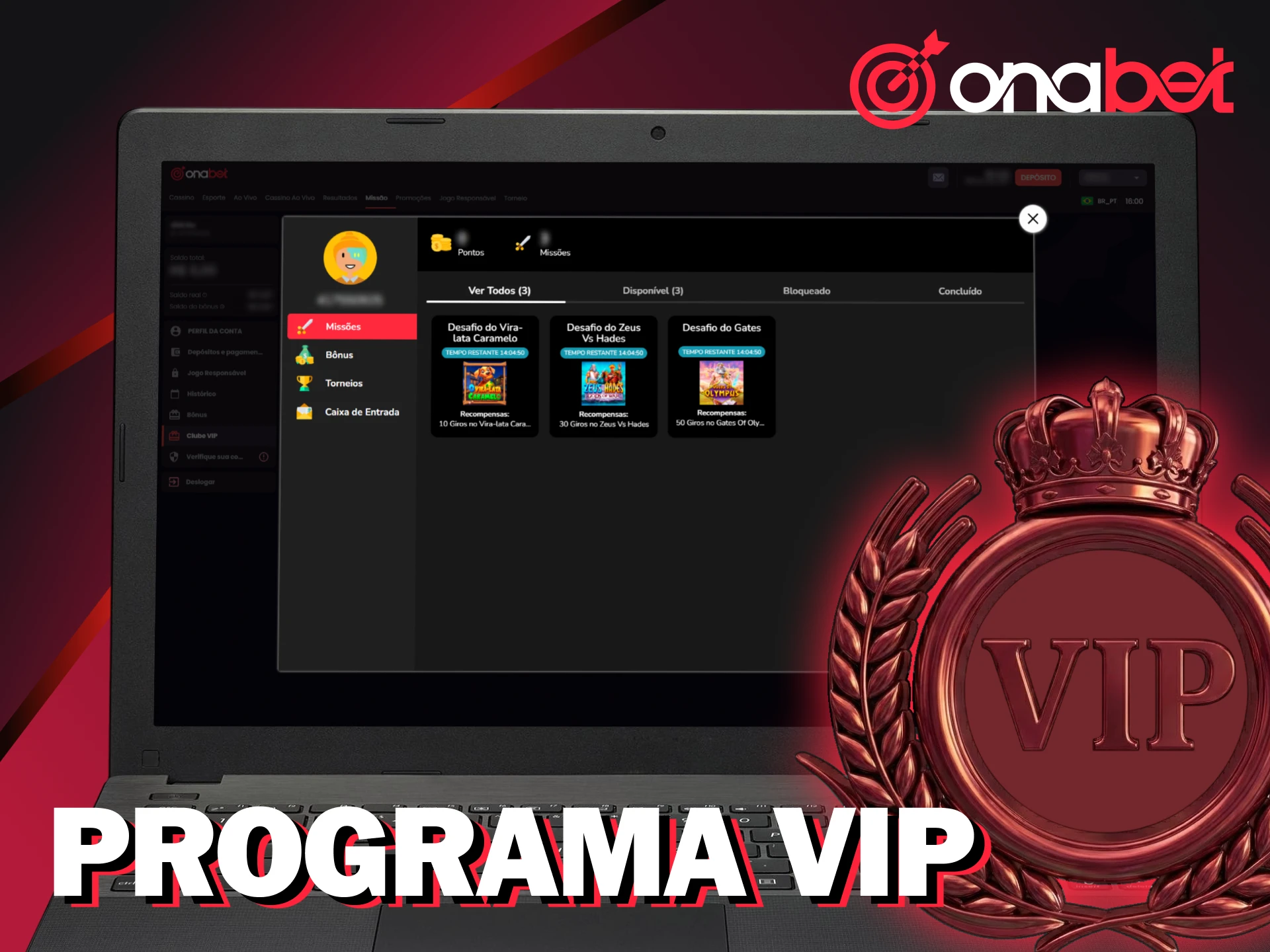 Participe do programa VIP da Onabet e receba recompensas.