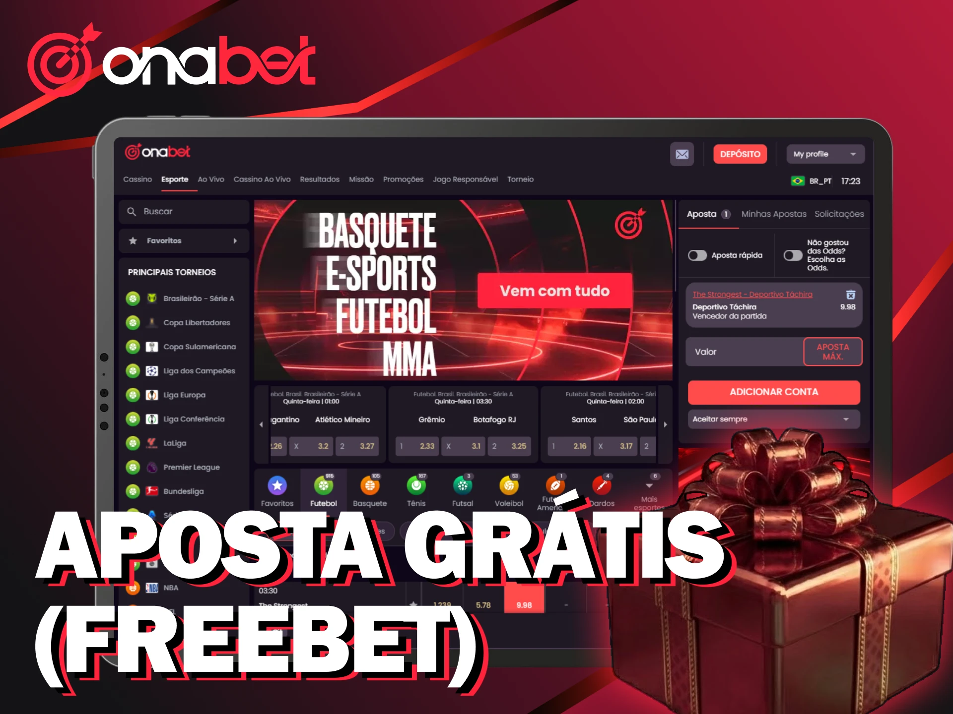 Garanta sua aposta grátis para esportes no site da Onabet.