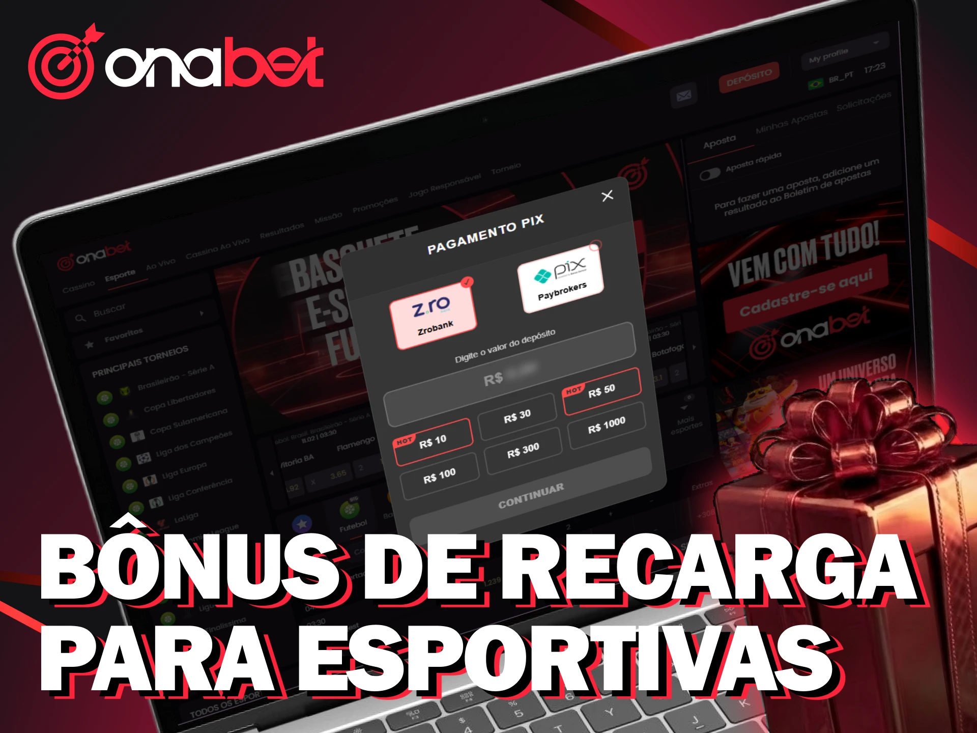 Ative o bônus de recarga para esportes na Onabet e aposte.