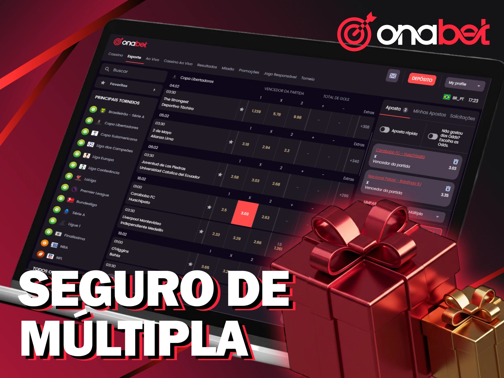 Use o seguro de múltipla para esportes e ganhe na Onabet.