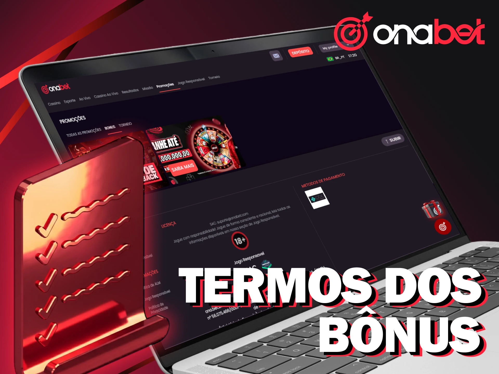Confira os termos dos bônus Onabet e comece a jogar.