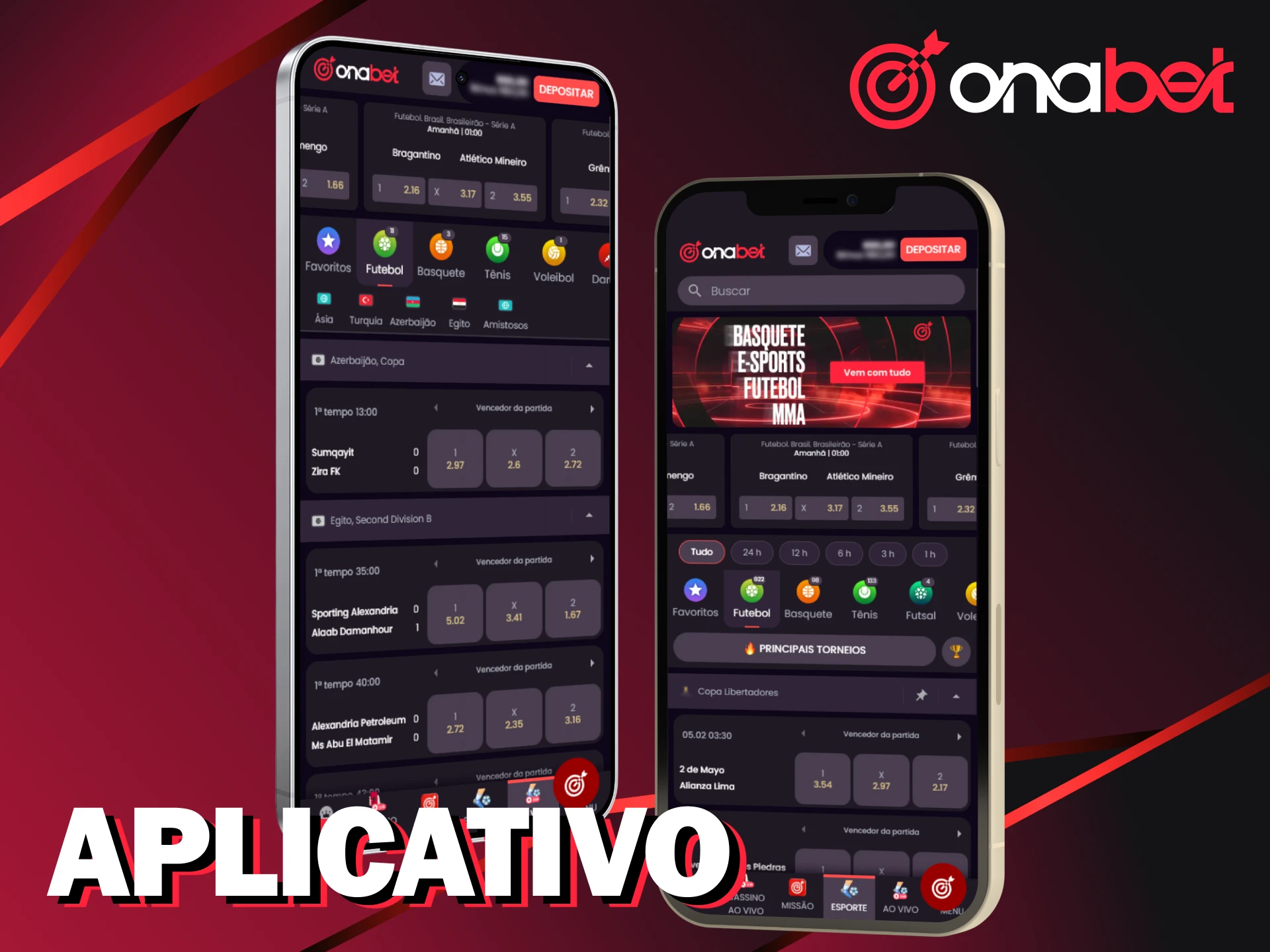 Baixe o aplicativo Onabet e faça apostas esportivas em seus dispositivos iOS ou Android.