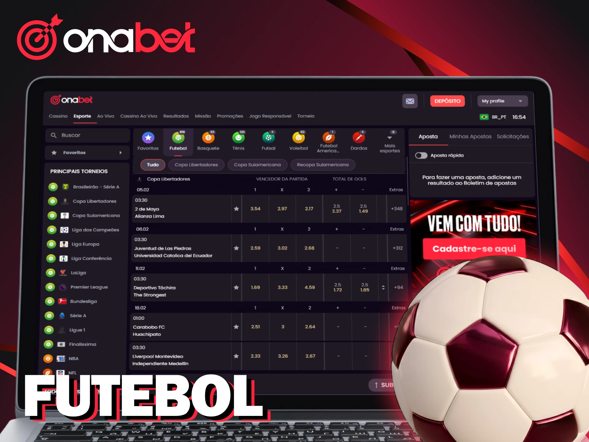 Aposte em jogos de futebol e esporte na Onabet.