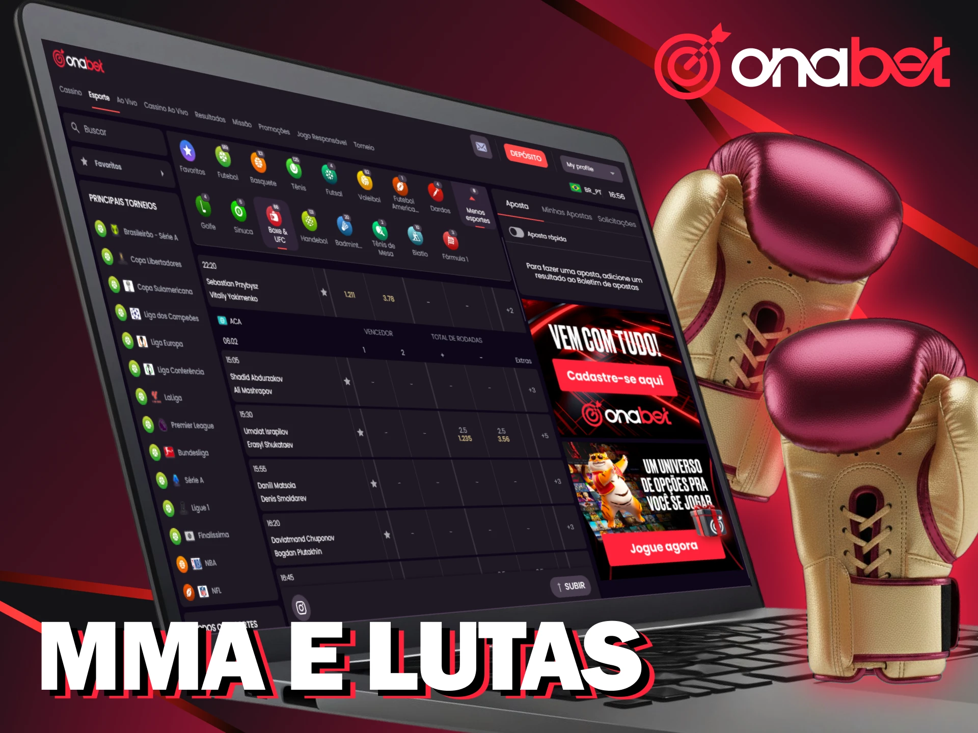 Comece a fazer apostas esportivas em MMA na Onabet.