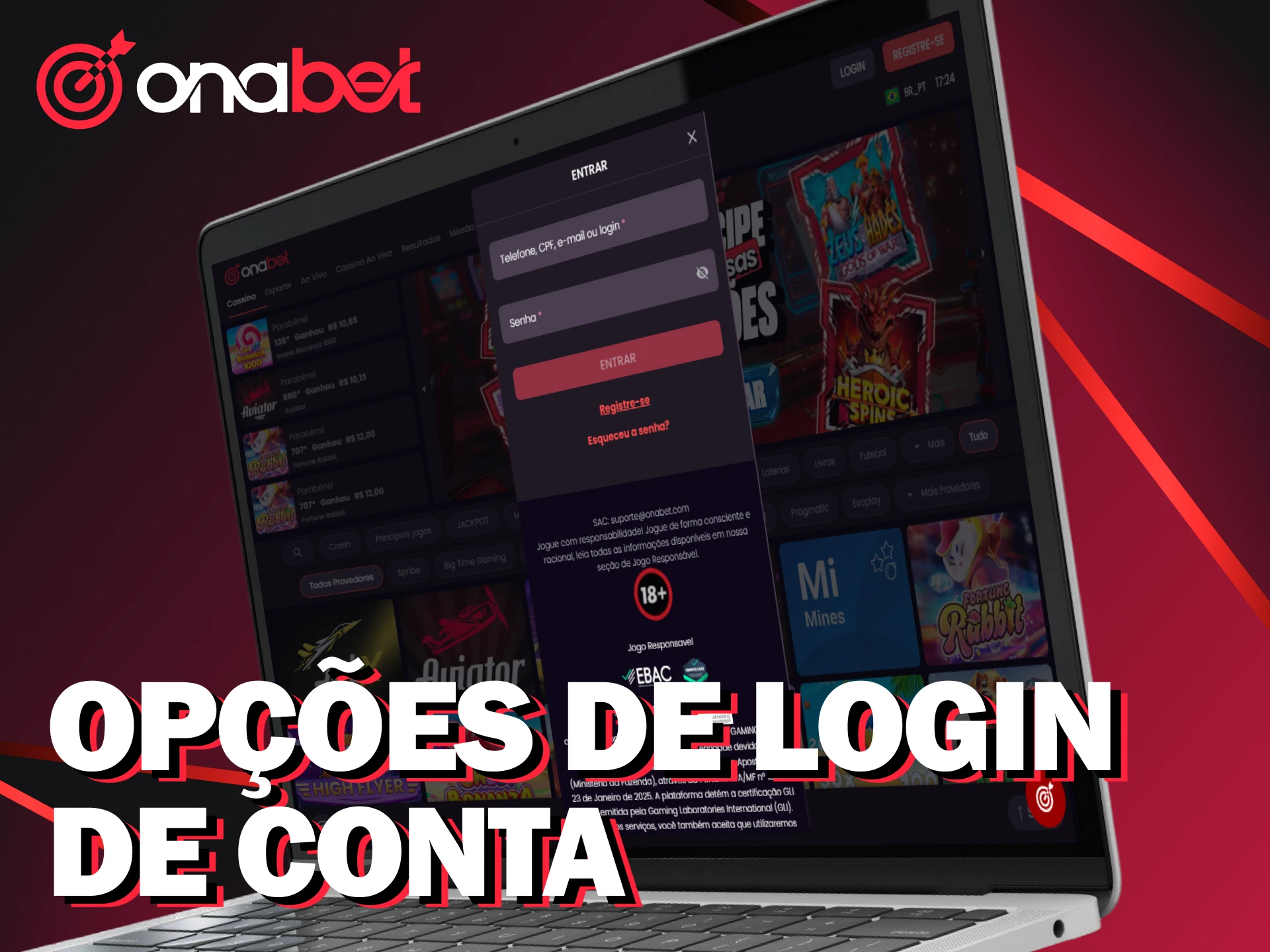 Escolha as melhores opções de login na Onabet no Brasil oficial.