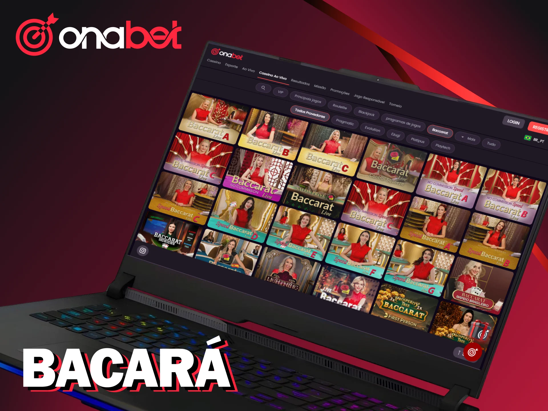 Busque vitórias e prêmios reais jogando bacará no cassino ao vivo da Onabet.