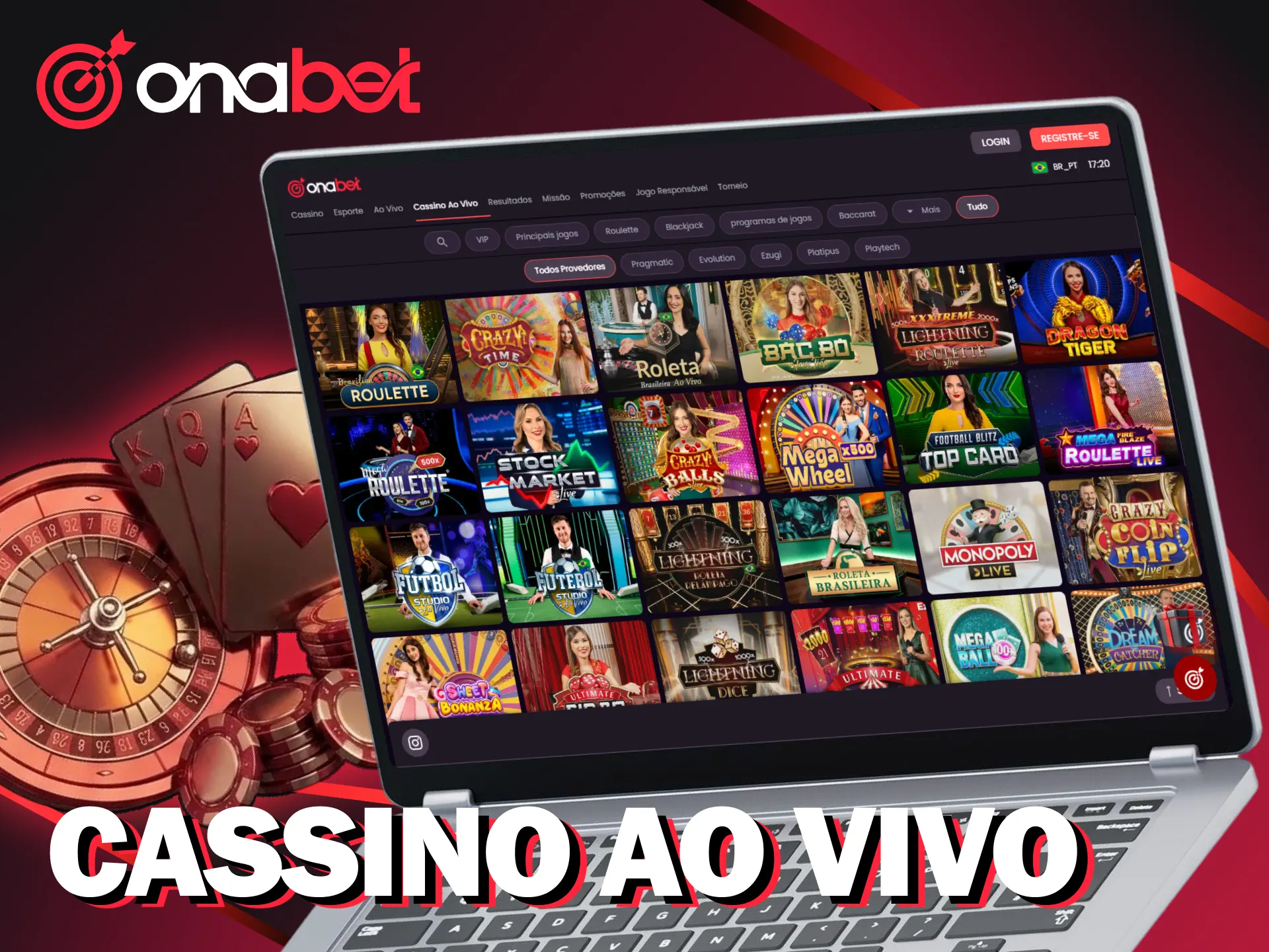 Sinta a emoção do cassino ao vivo da Onabet com crupieres reais.