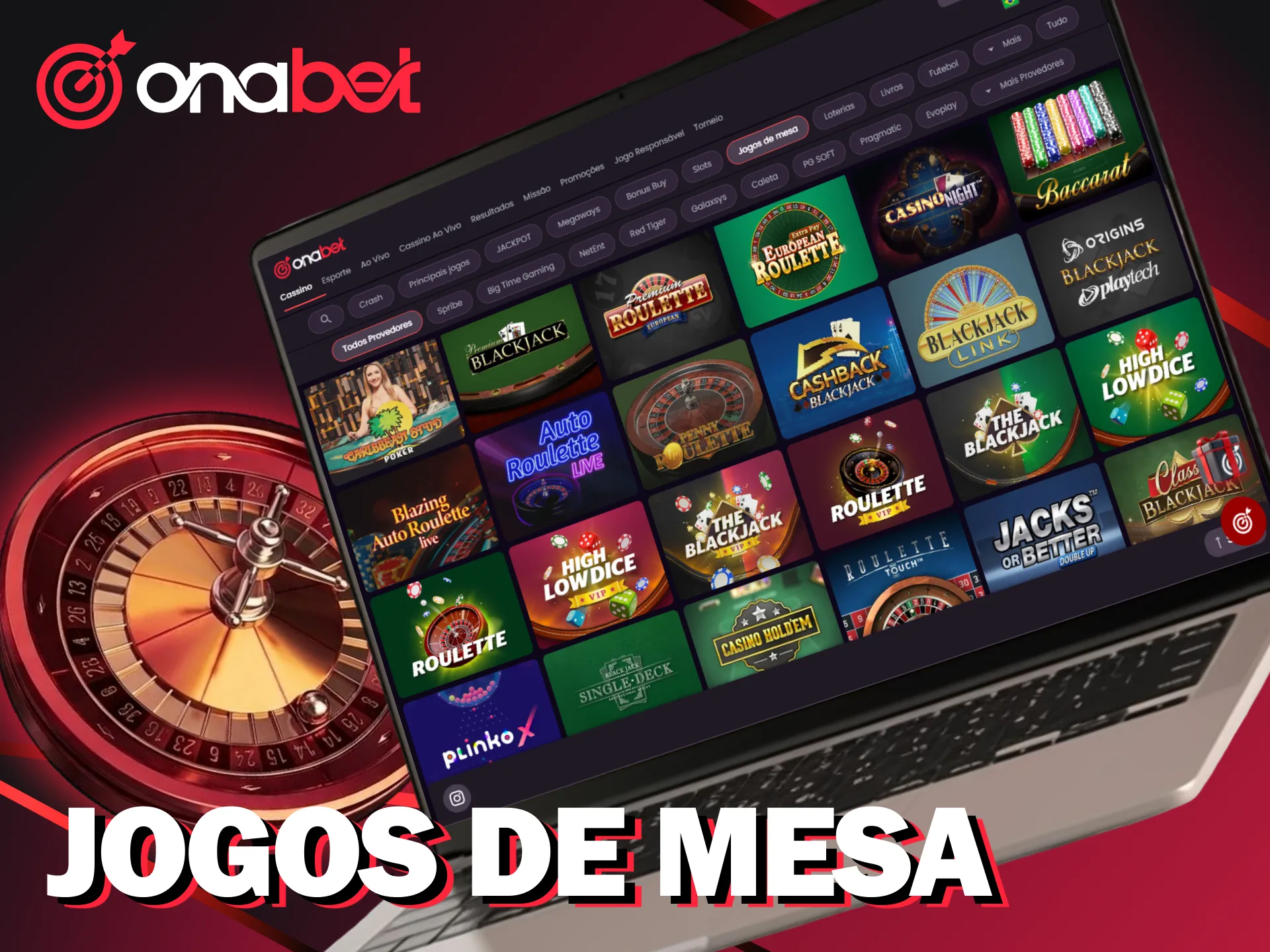 Tente a sorte nos clássicos jogos de mesa do cassino da Onabet.