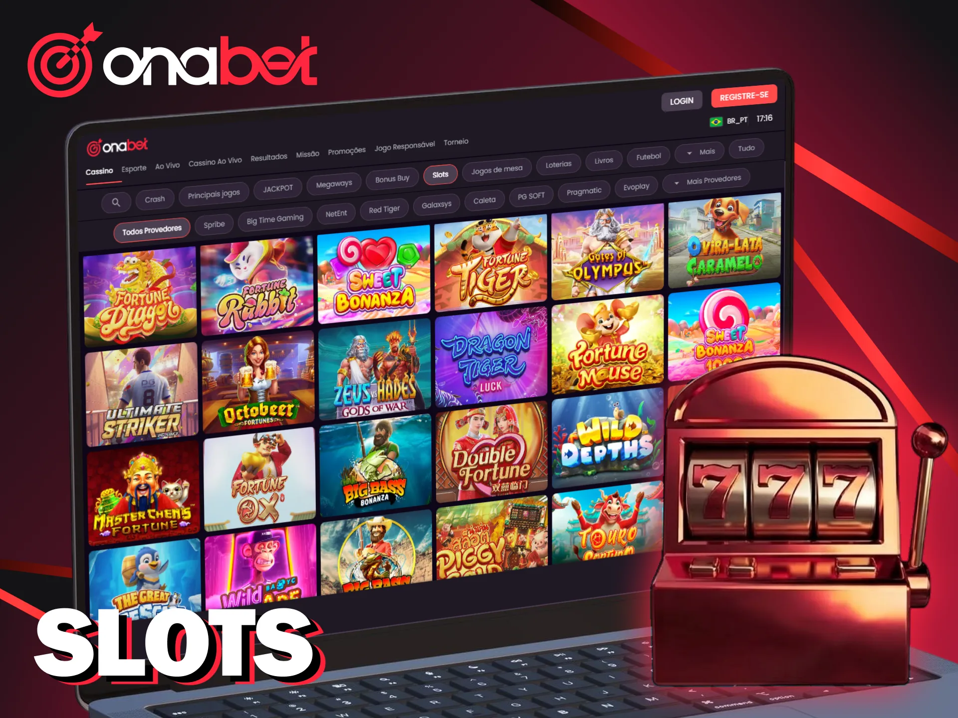 Jogue nas melhores máquinas de slots que o cassino Onabet oferece.