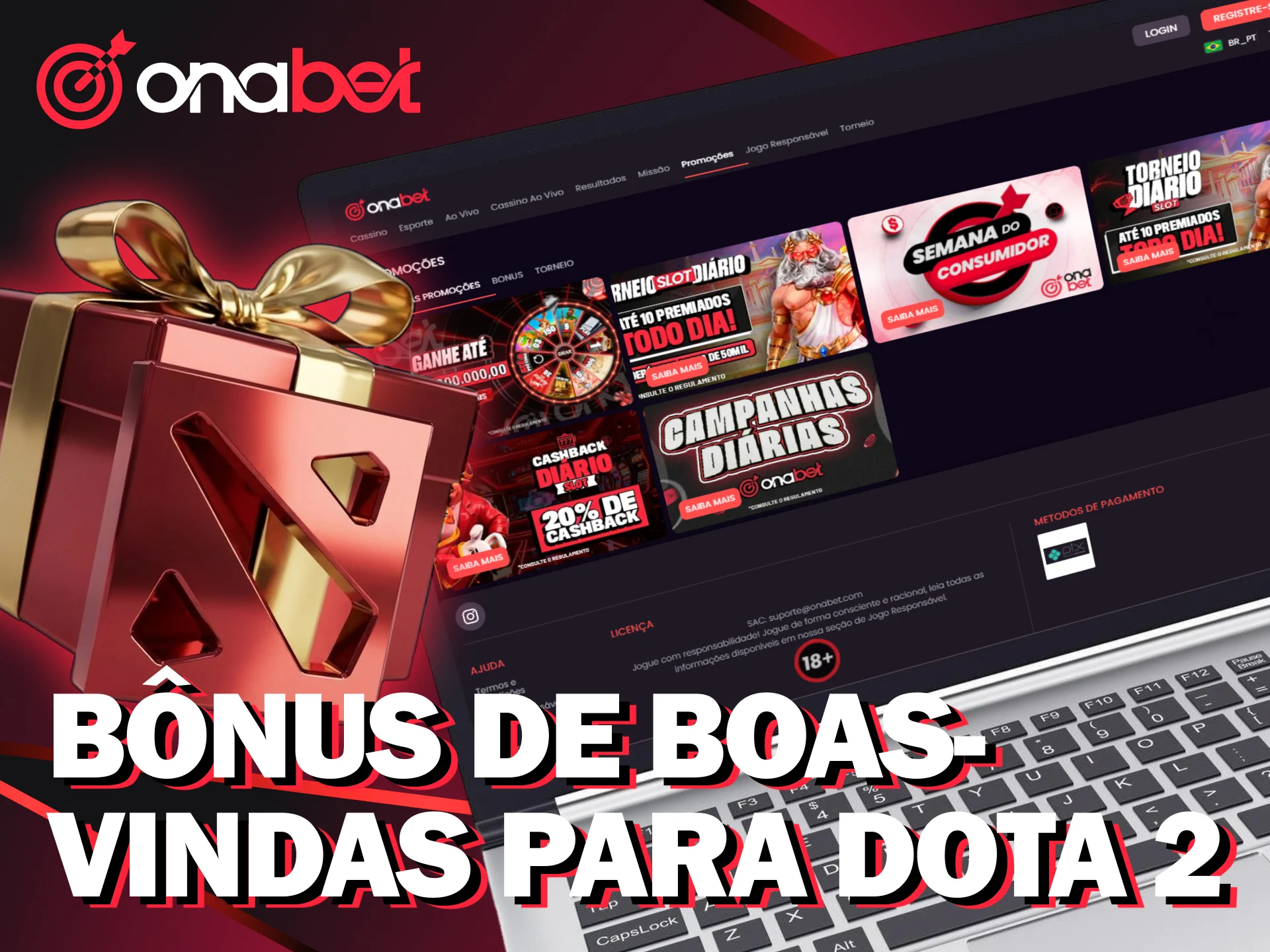 Receba um bônus da Onabet para usar em suas apostas em Dota 2.