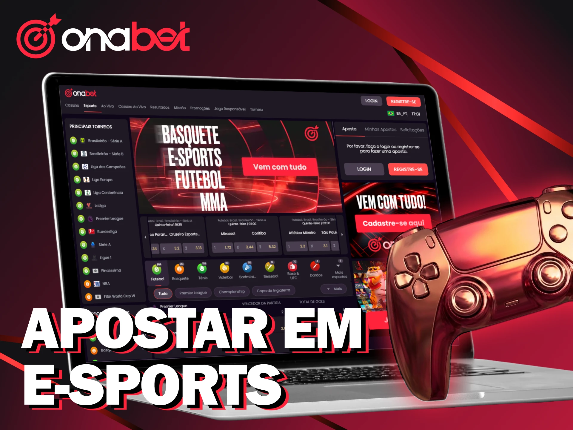 Aprenda o passo a passo de como apostar em eSports na Onabet.
