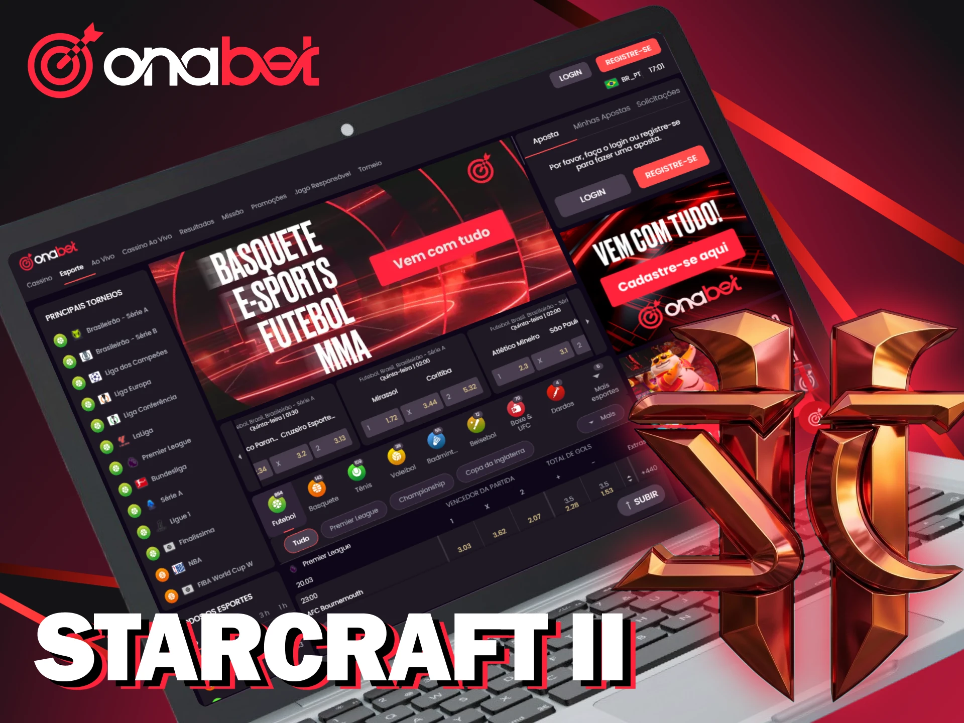 Aproveite as odds e busque grandes prêmios nas apostas de StarCraft II na Onabet.