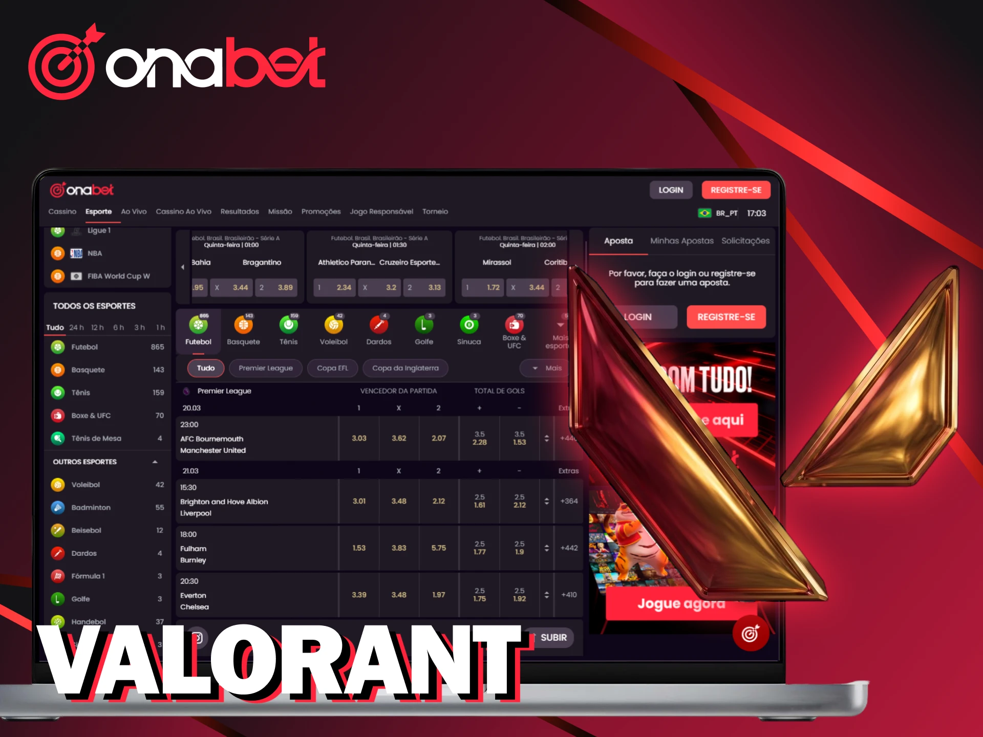 Coloque sua estratégia em prática apostando em Valorant na Onabet.