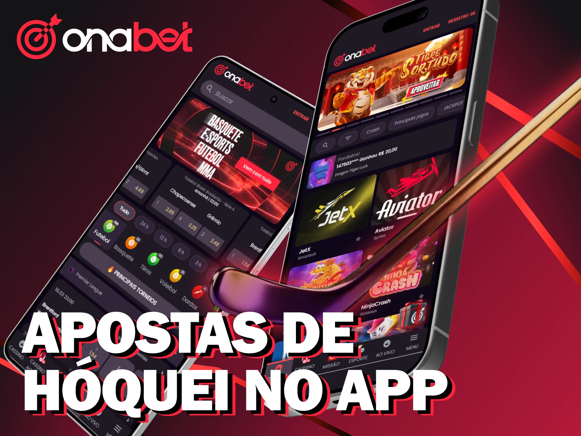 Monitore os jogos através do app da Onabet para apostas em hóquei no gelo.